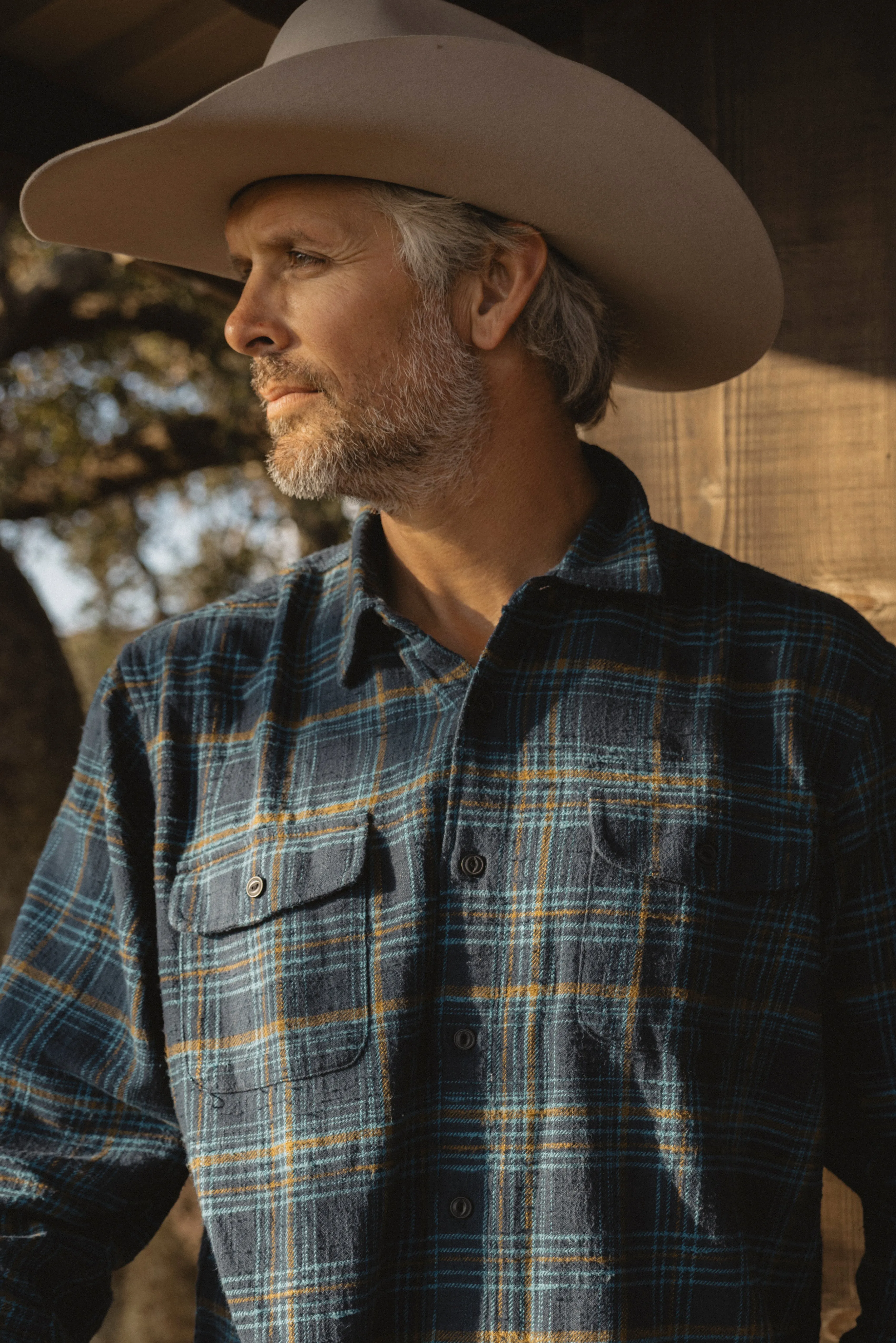 Vintage Slub Twill Shirt - Blue Curry sold by Grayers product image thumbnail 3