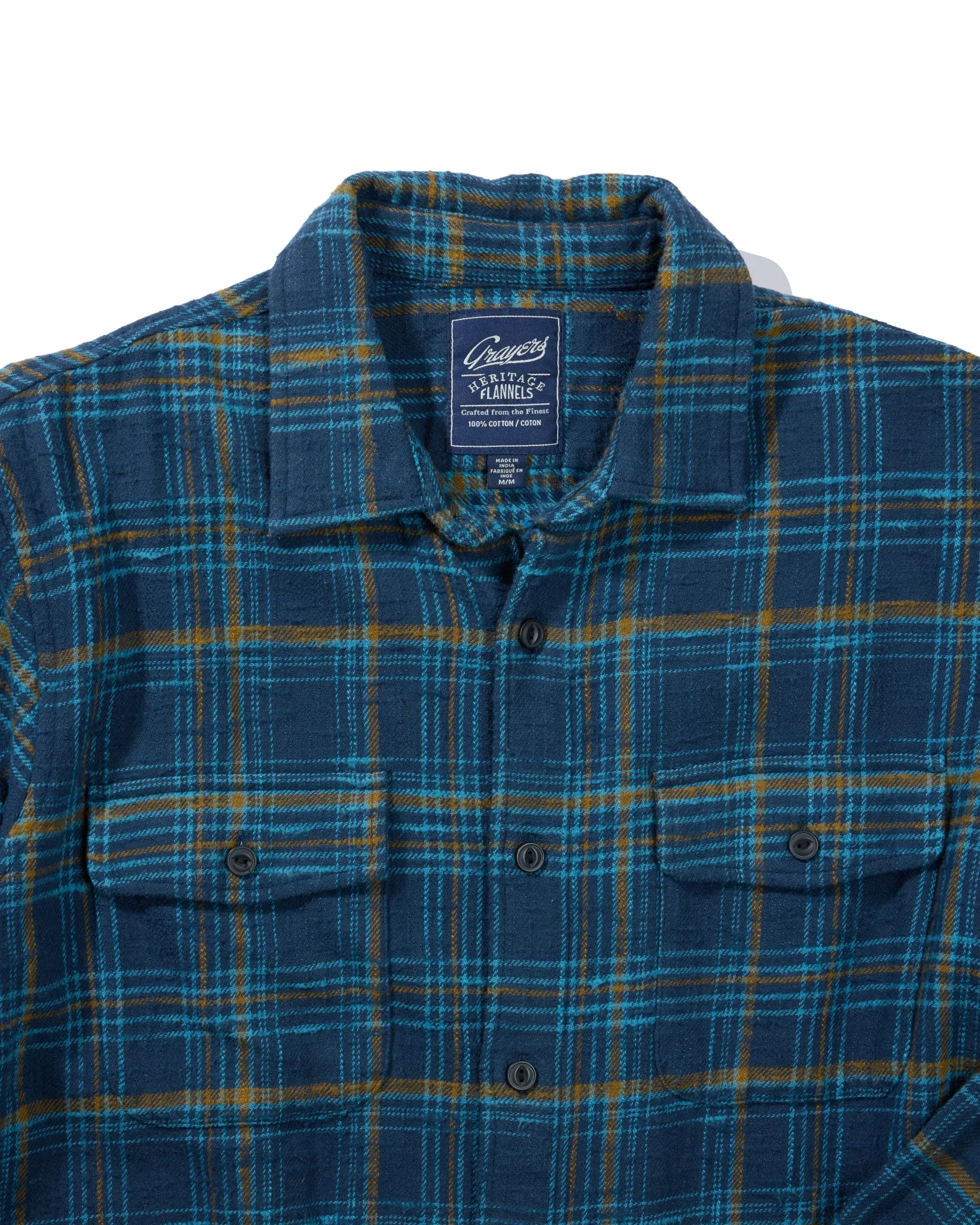 Vintage Slub Twill Shirt - Blue Curry sold by Grayers product image thumbnail 4