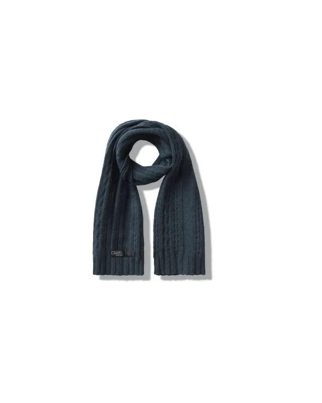 Yarmouth Cable Scarf - Navy Blue sold by Grayers