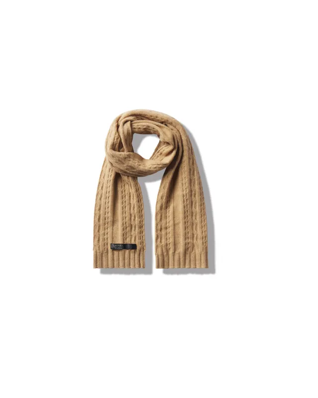 Yarmouth Cable Scarf - Mushroom sold by Grayers