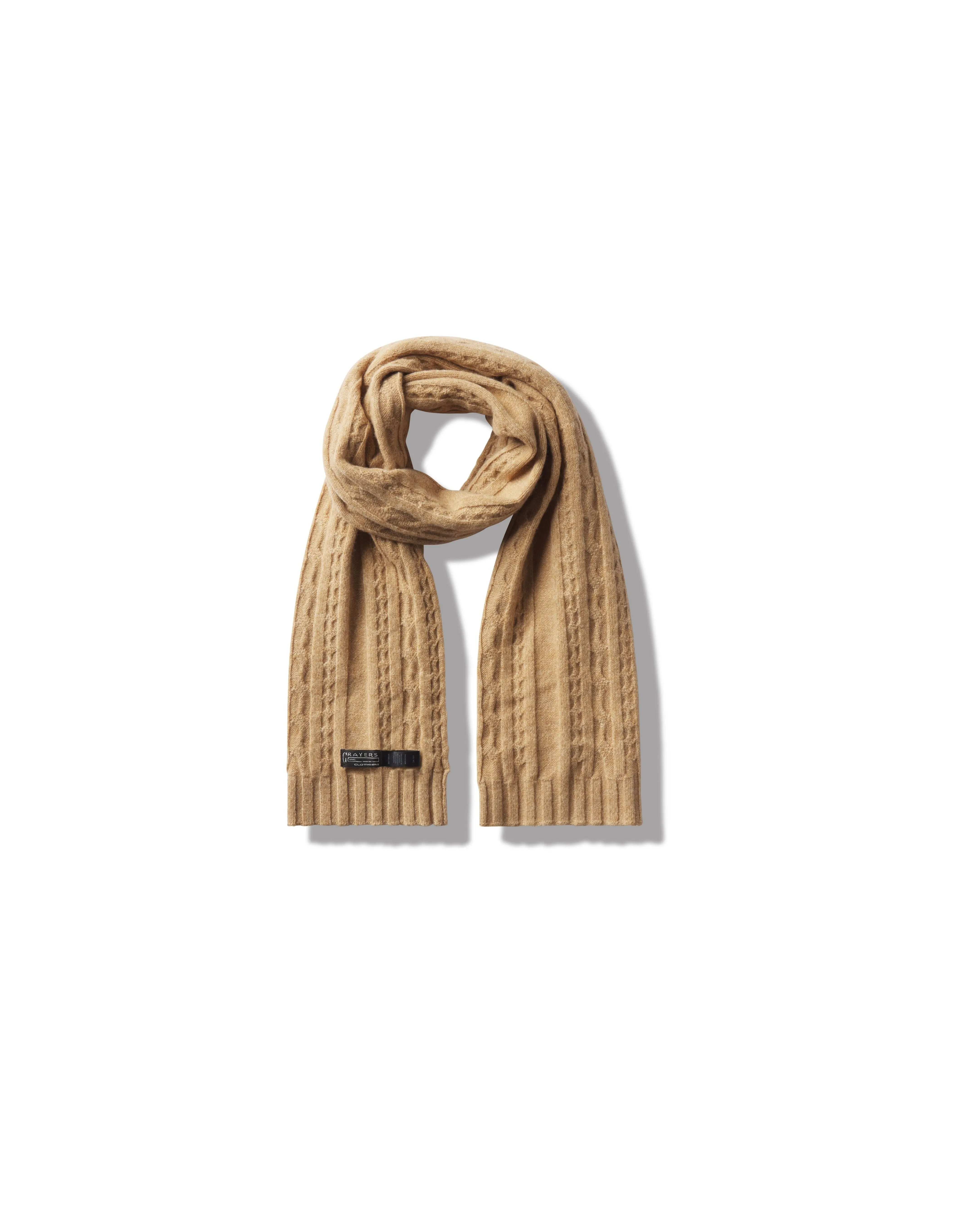 Yarmouth Cable Scarf - Mushroom sold by Grayers