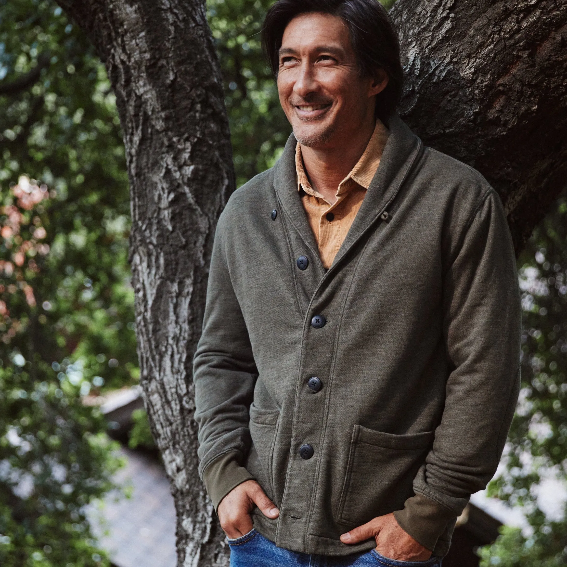 Dunlop Waffle Lined Cardigan - Olive * sold by Grayers product image thumbnail 2