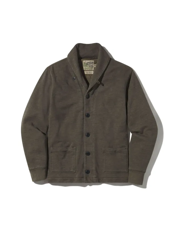 Dunlop Waffle Lined Cardigan - Olive * made by Grayers