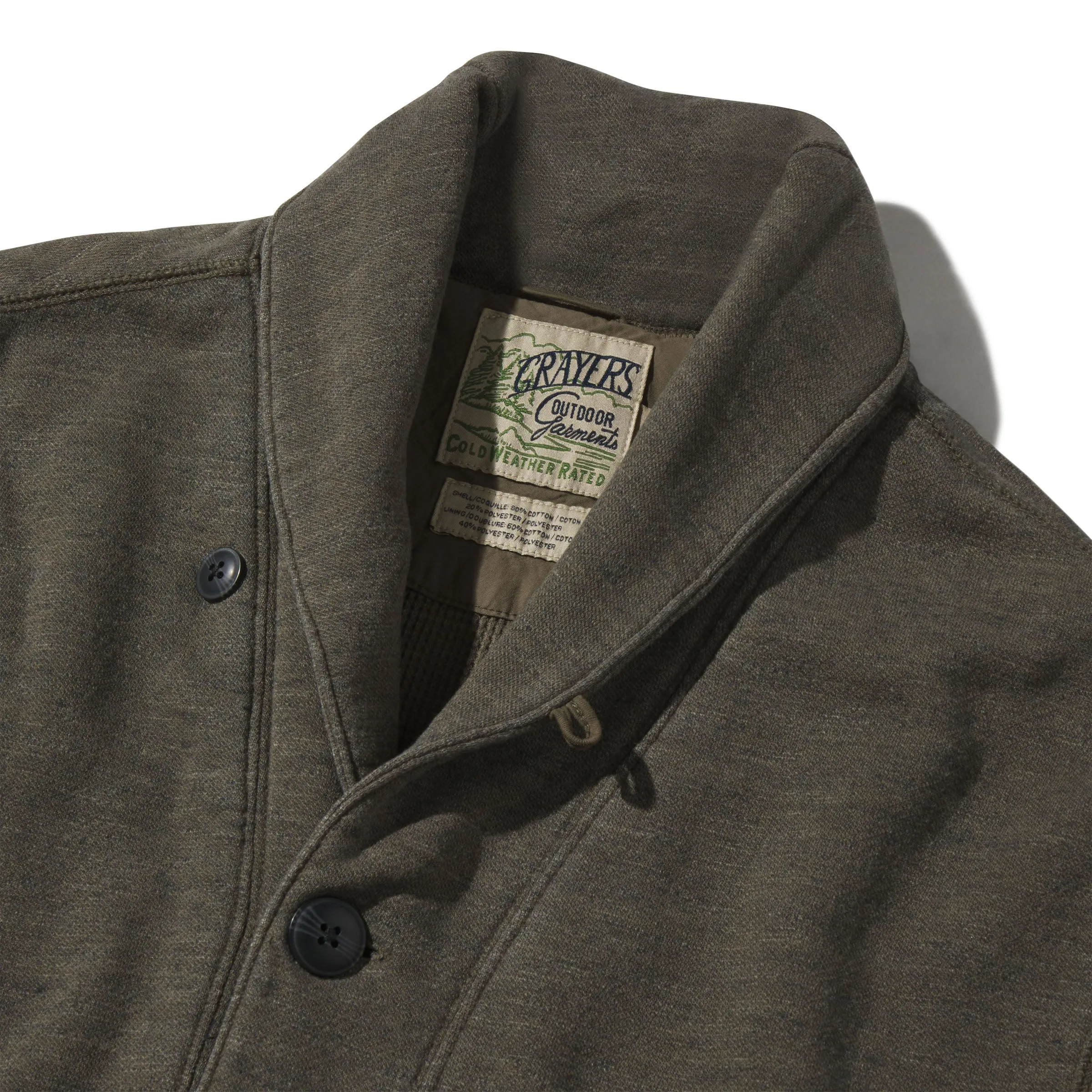 Dunlop Waffle Lined Cardigan - Olive * sold by Grayers product image thumbnail 3