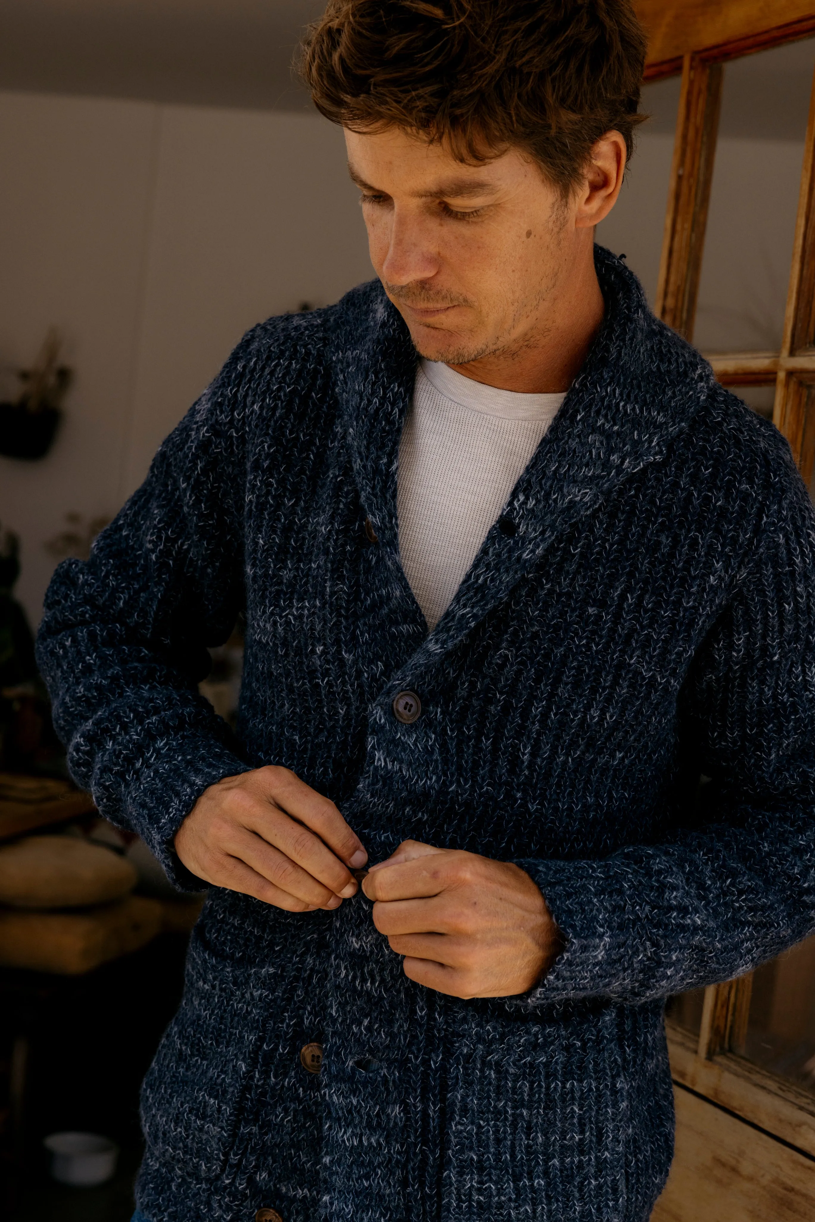 Alfred's Shawl Cardigan Sweater - Insignia Blue sold by Grayers product image thumbnail 4