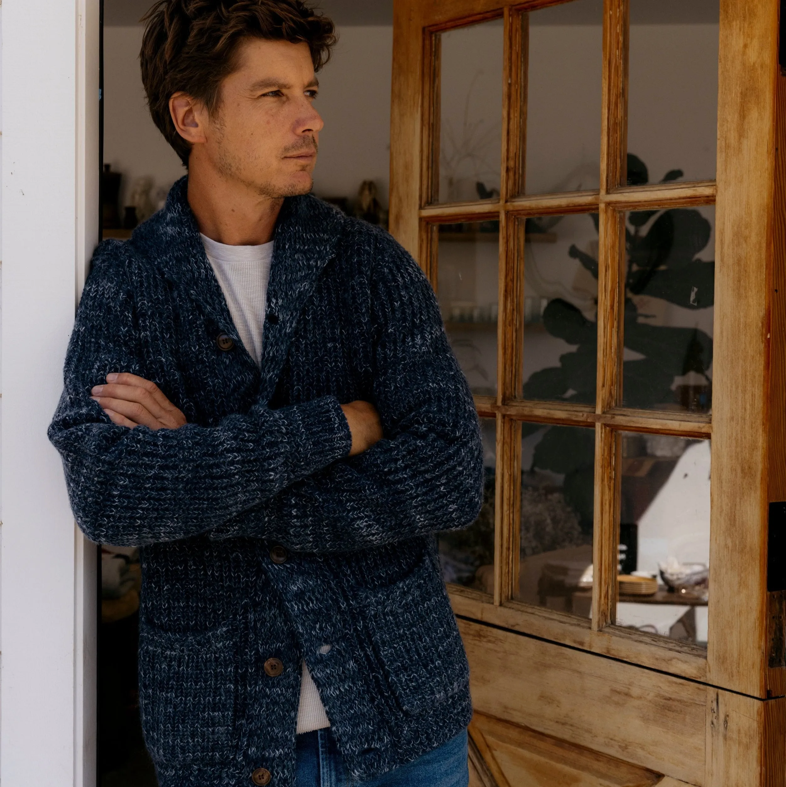 Alfred's Shawl Cardigan Sweater - Insignia Blue sold by Grayers product image thumbnail 2