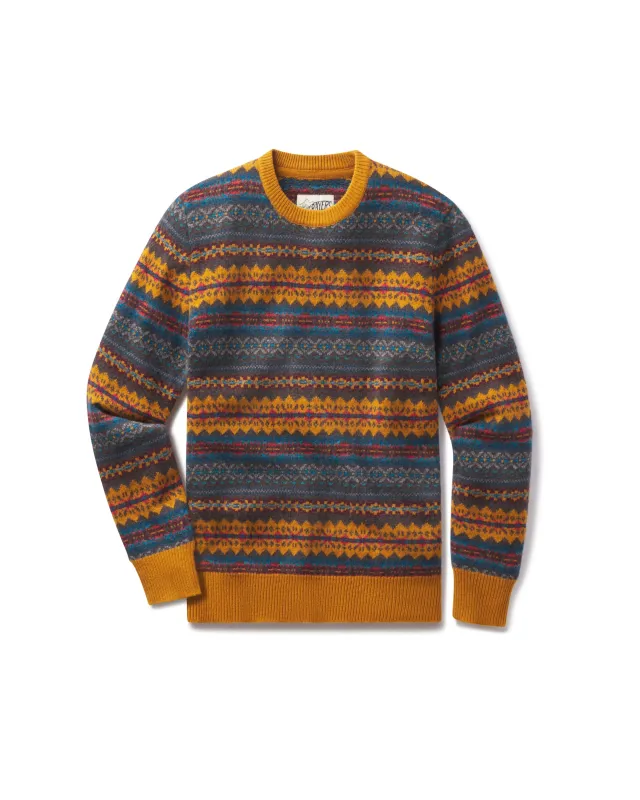 Burns Wool Fair Isle - Brown Multi color sold by Grayers