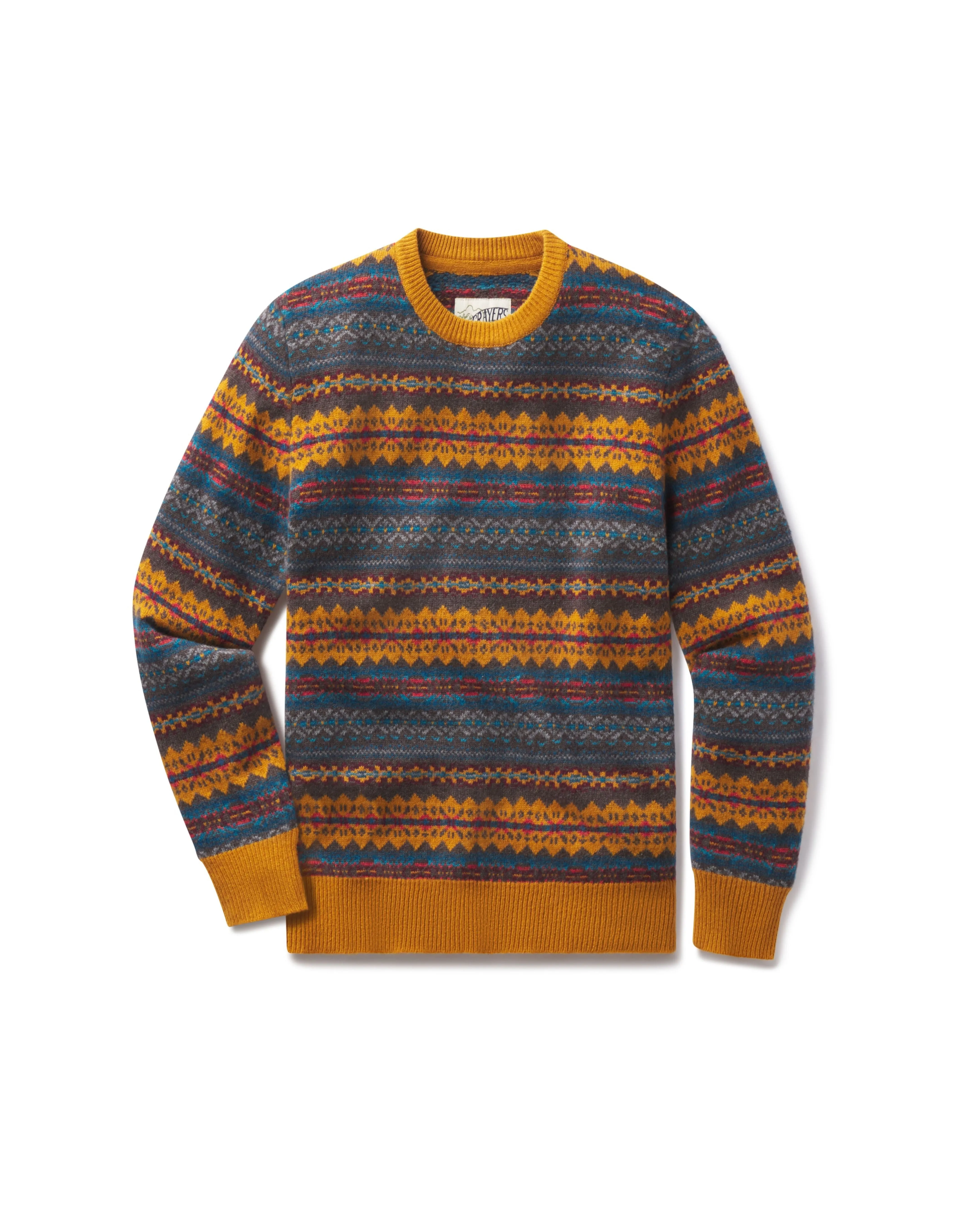 Burns Wool Fair Isle - Brown Multi color sold by Grayers