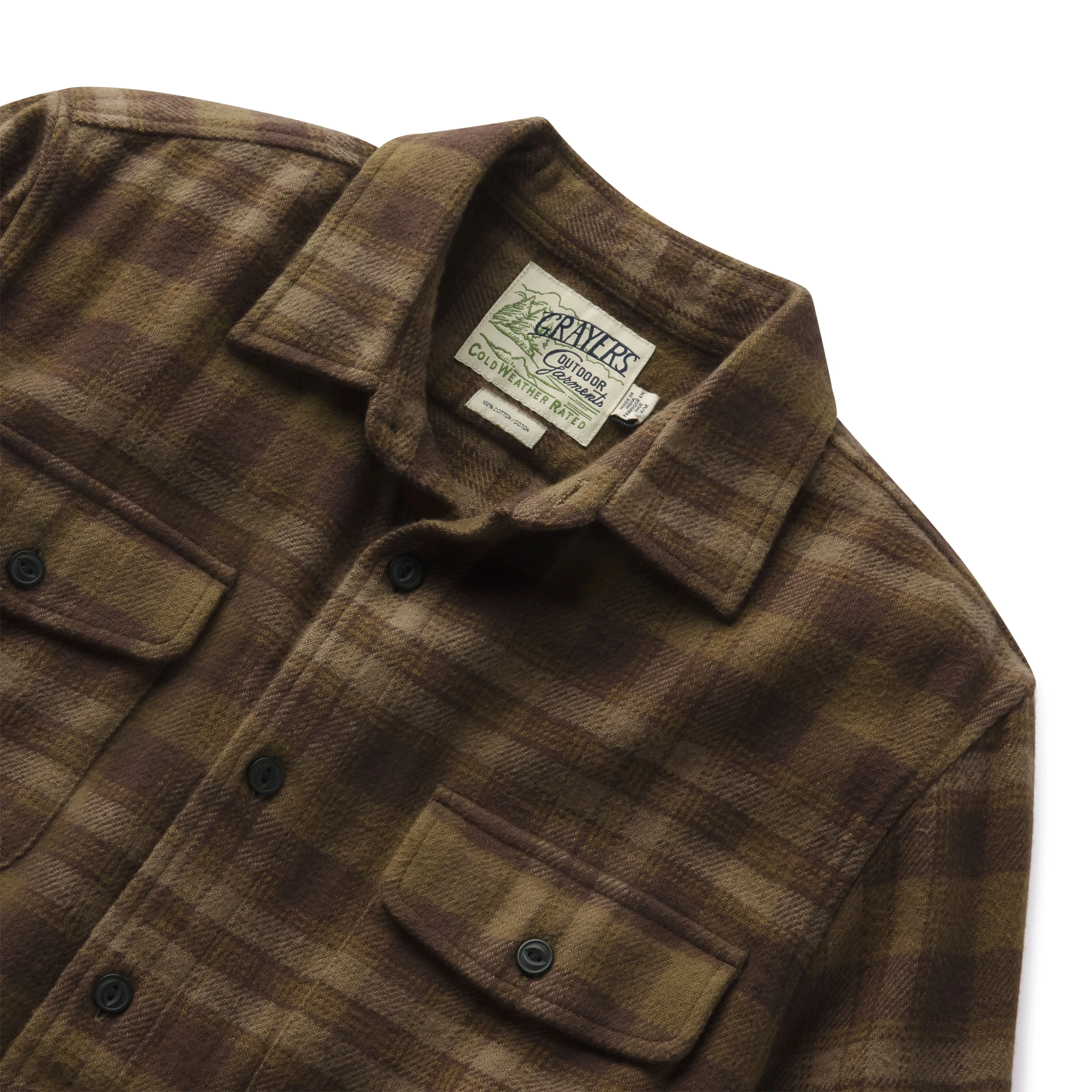 Scarboro Heritage Heavy Flannel - Olive Loden sold by Grayers product image thumbnail 2