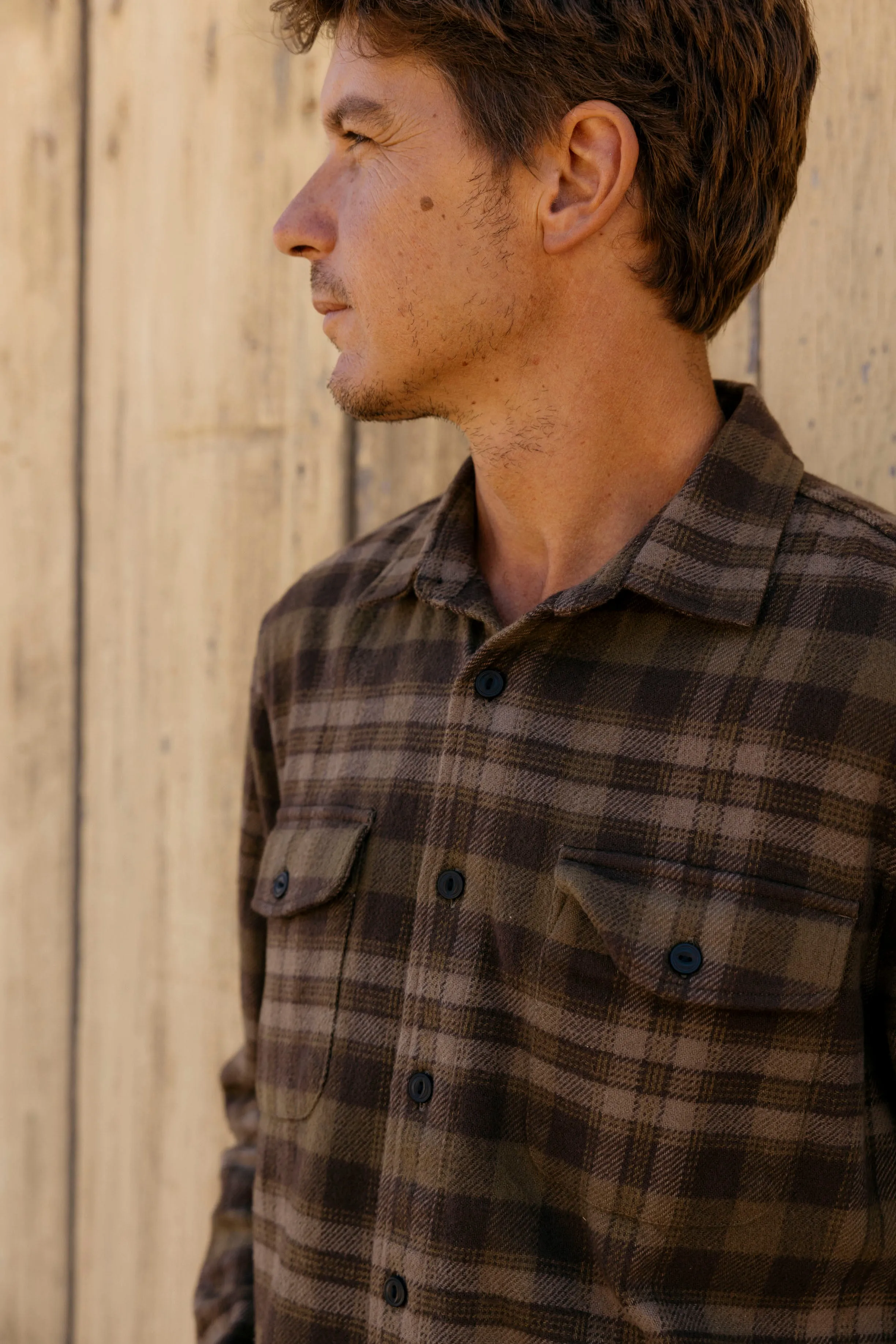 Scarboro Heritage Heavy Flannel - Olive Loden sold by Grayers product image thumbnail 5