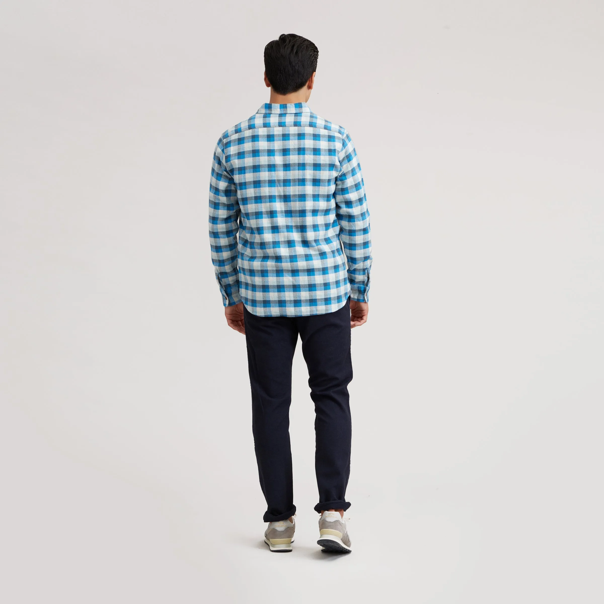 Gingham Heritage Flannel Shirt - Navy Blue Gray * sold by Grayers product image thumbnail 4