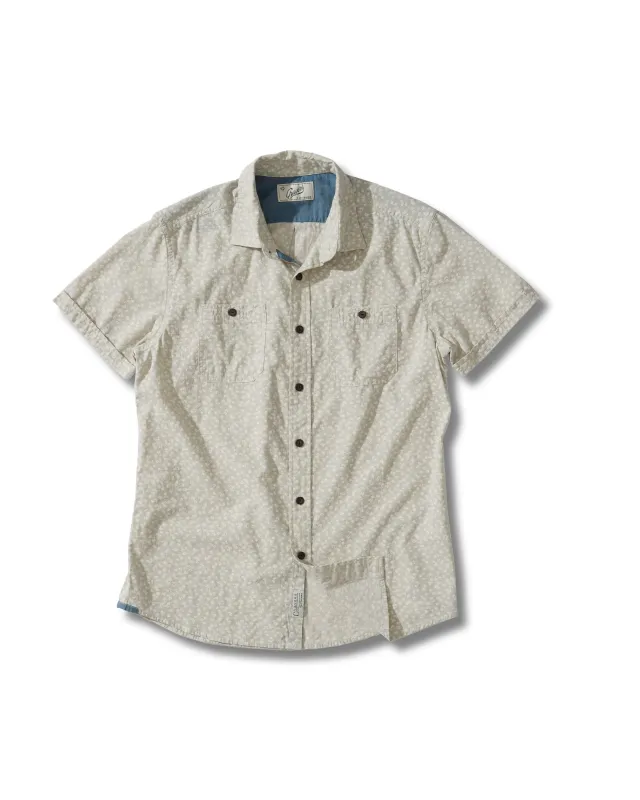 Drayton Printed Chambray Shirt - Micro Chip Print * sold by Grayers