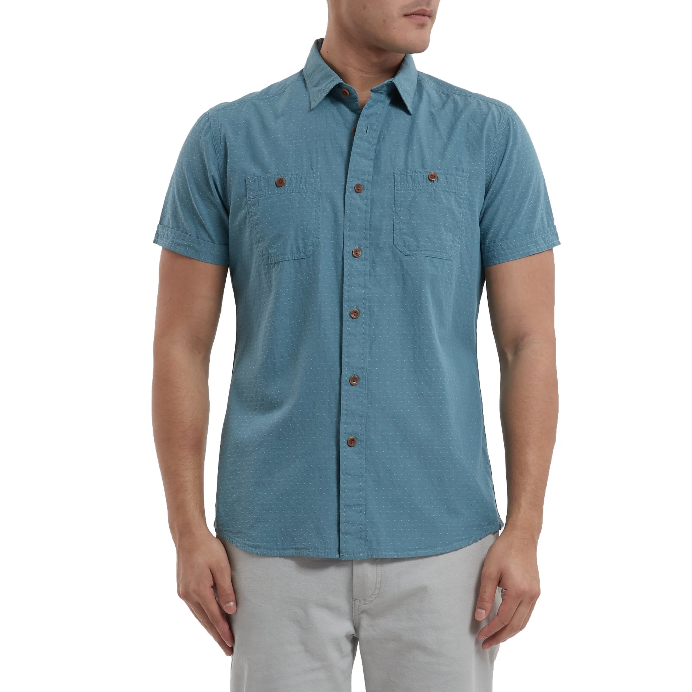 Townsend Dobby Short Sleeve Shirt - Storm Blue Whisper* sold by Grayers product image thumbnail 3