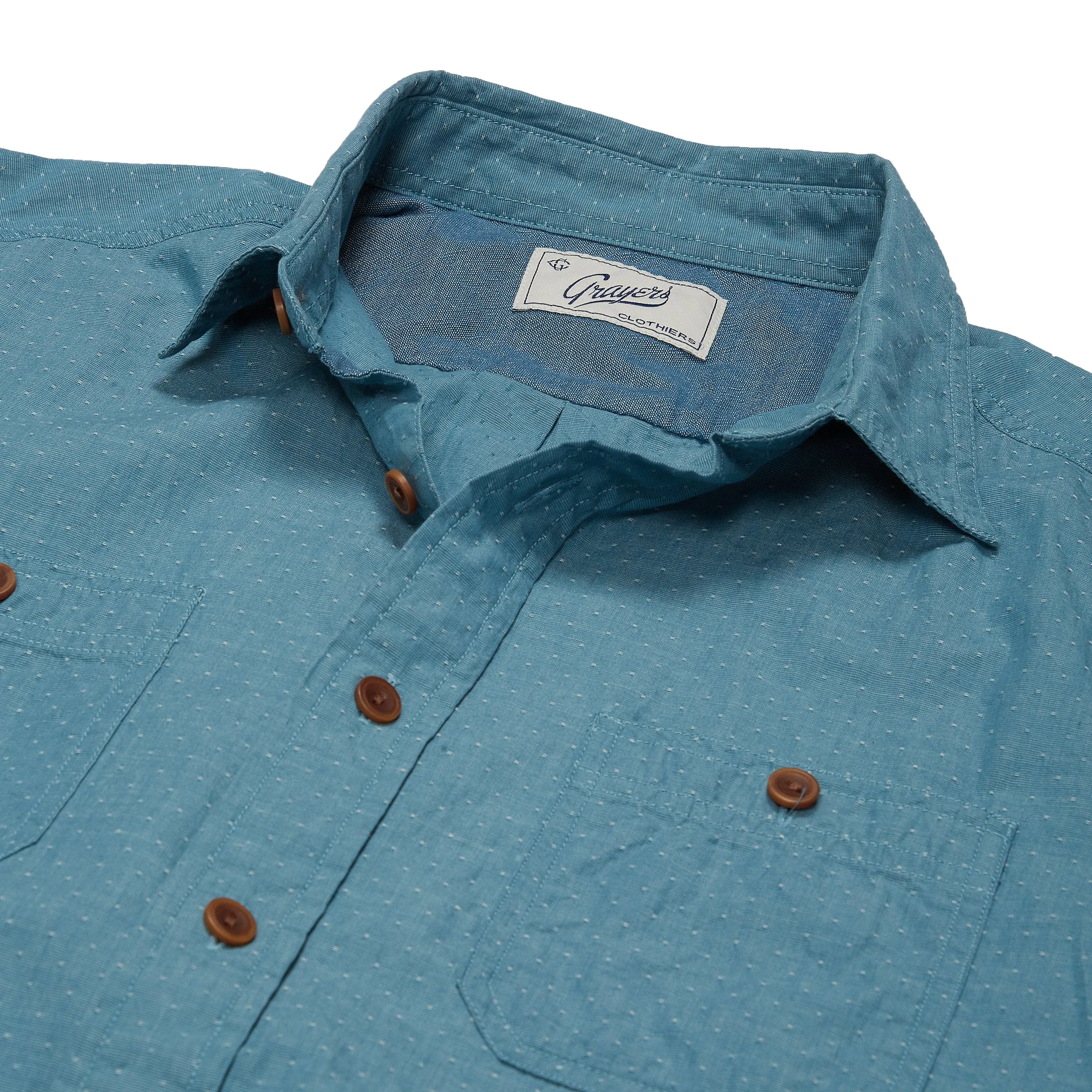 Townsend Dobby Short Sleeve Shirt - Storm Blue Whisper* sold by Grayers product image thumbnail 2