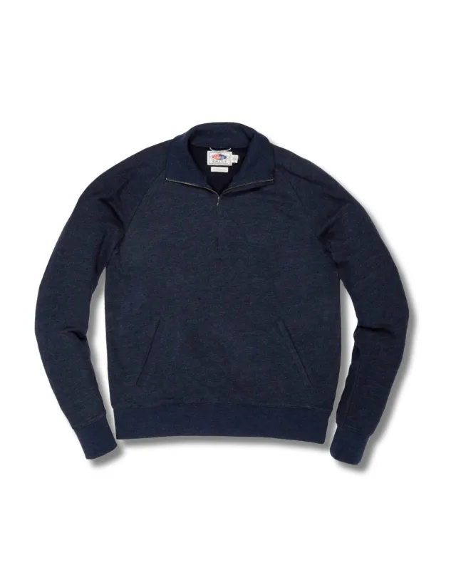 Hudson Textured Half Zip - Blue Night * sold by Grayers