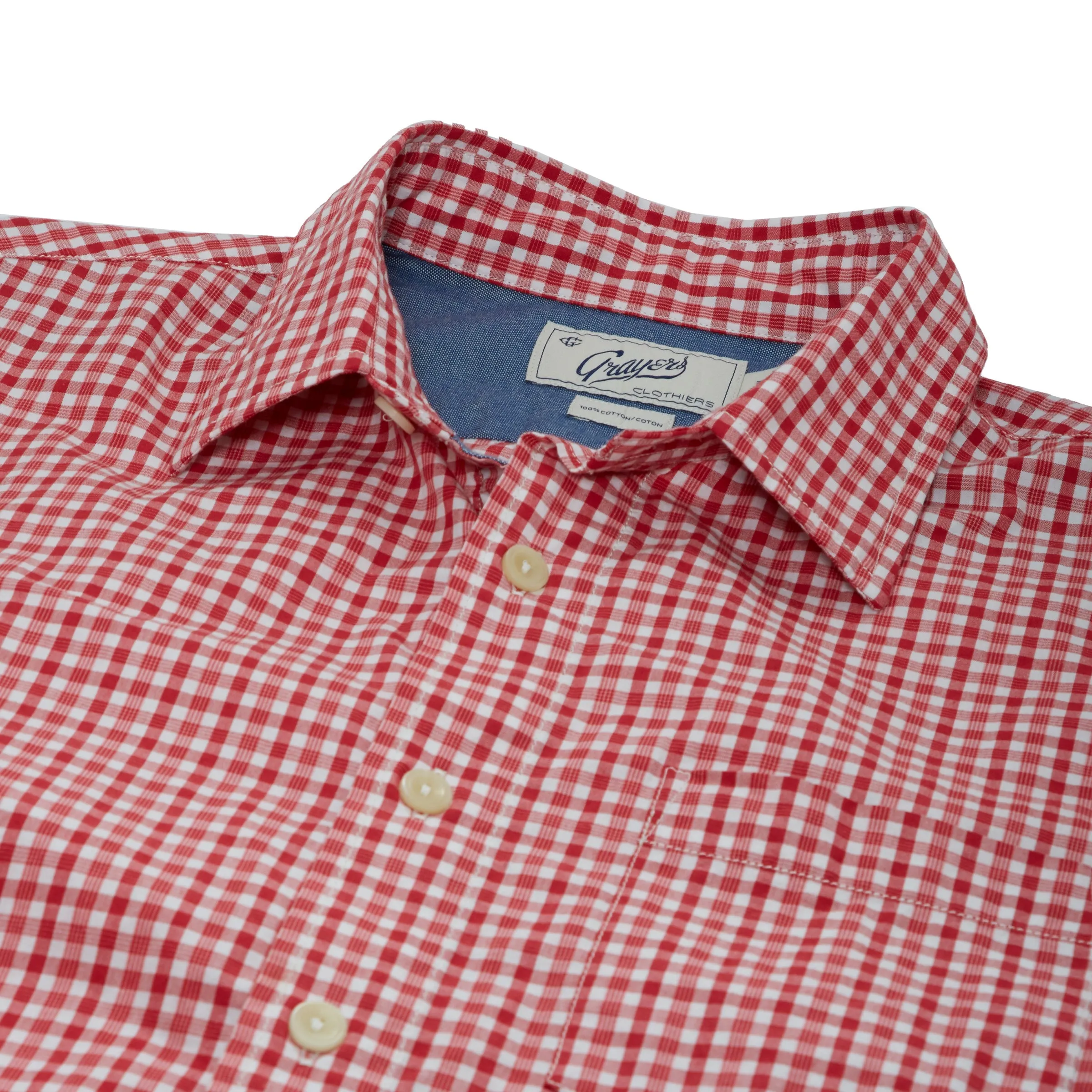Stuart Tinted Gingham Poplin Shirt* sold by Grayers product image thumbnail 4