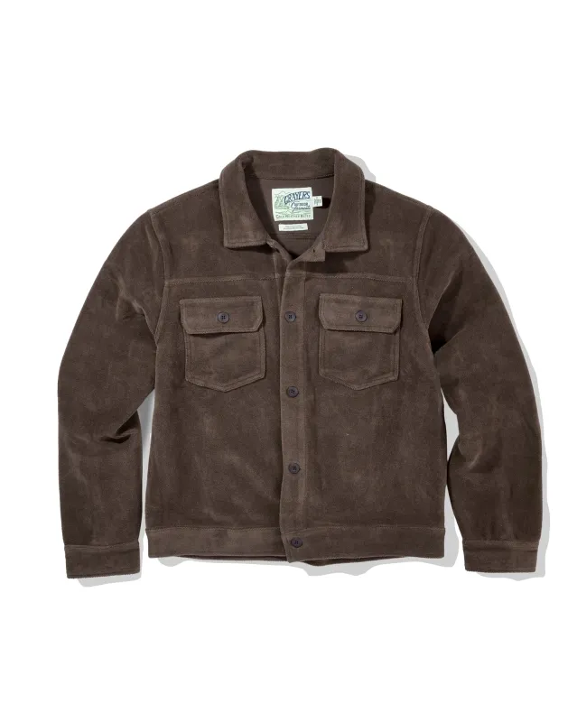 Defender Fleece Trucker - Dark Earth sold by Grayers