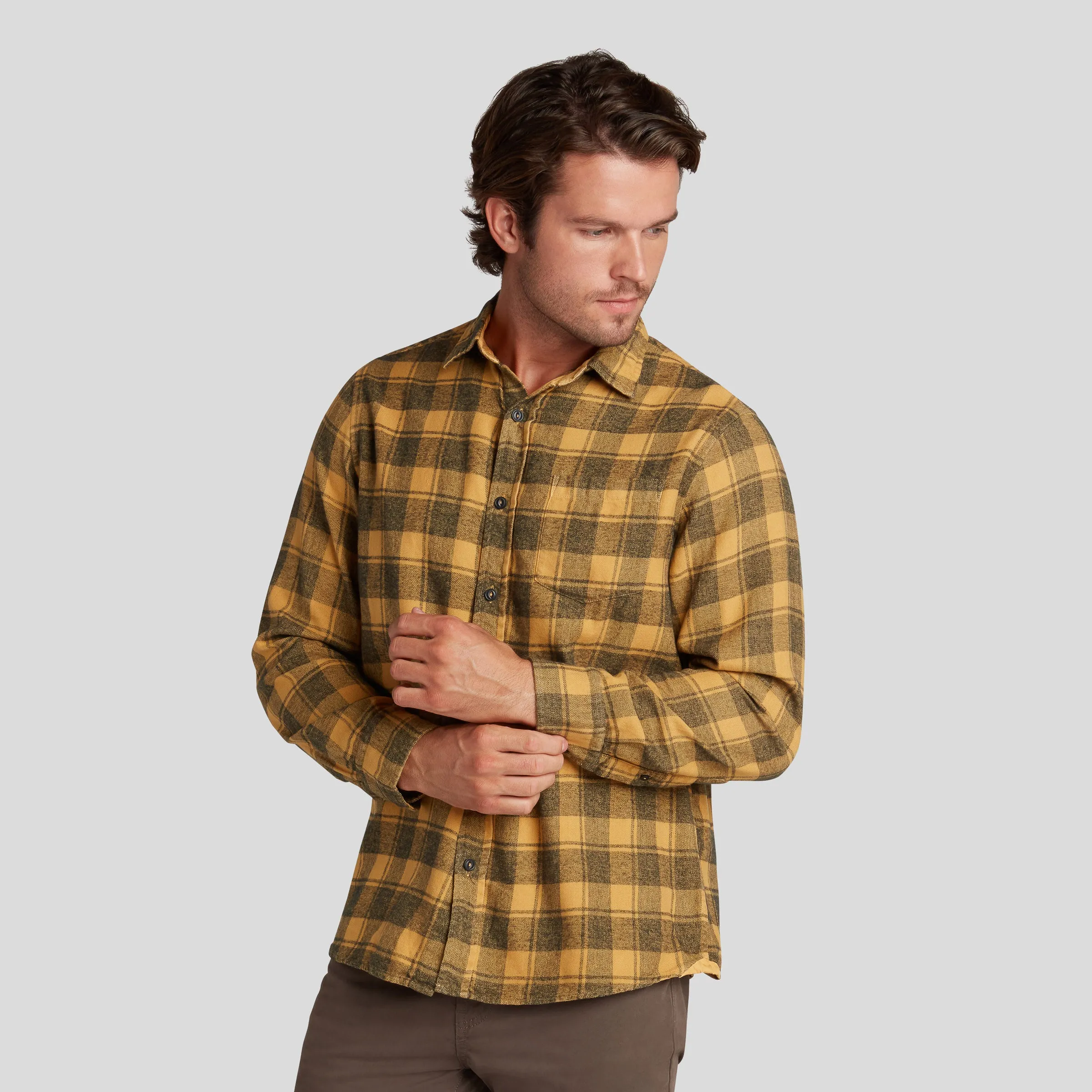 Jaspe Midweight Twill - Spruce Yellow Plaid sold by Grayers product image thumbnail 3