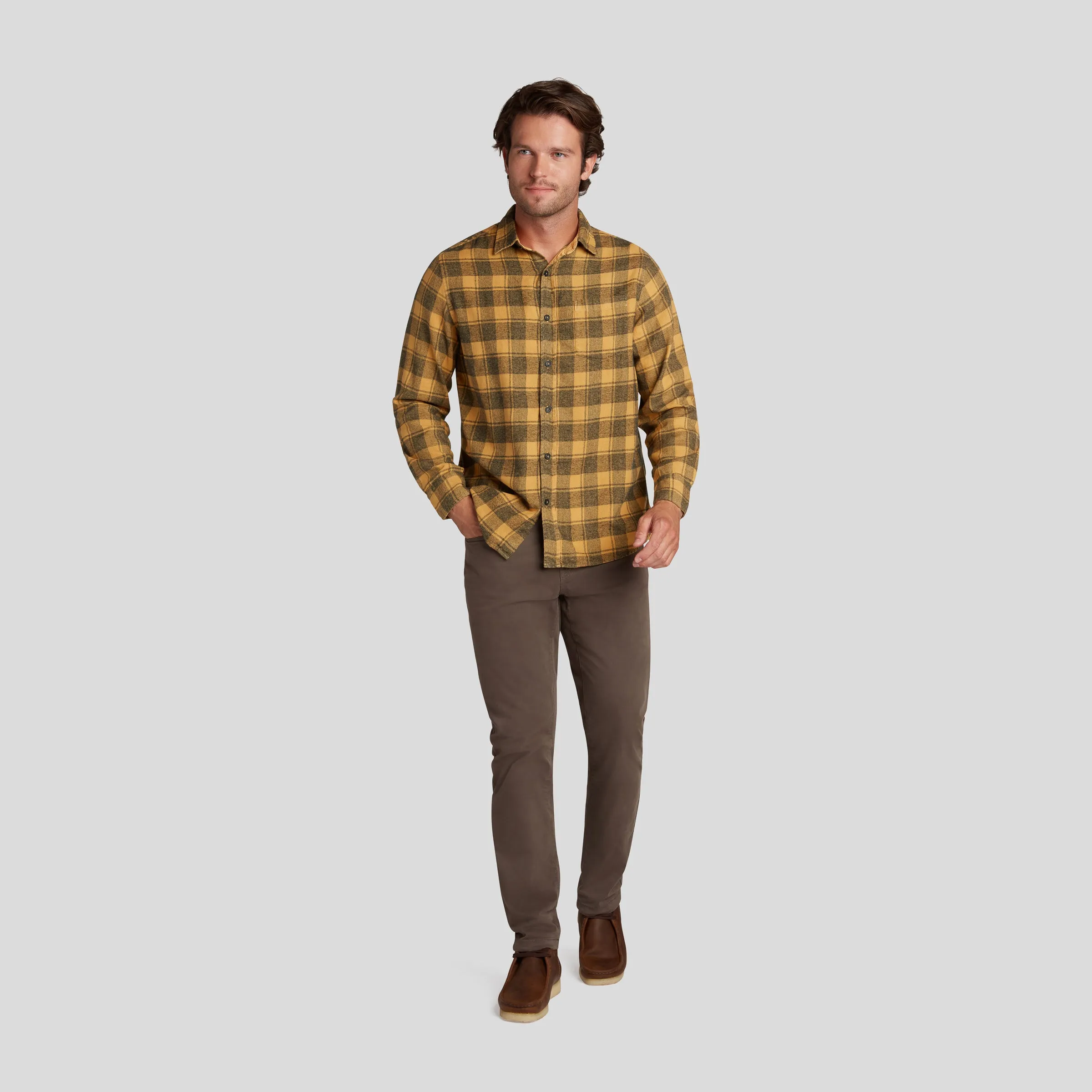 Jaspe Midweight Twill - Spruce Yellow Plaid sold by Grayers product image thumbnail 5