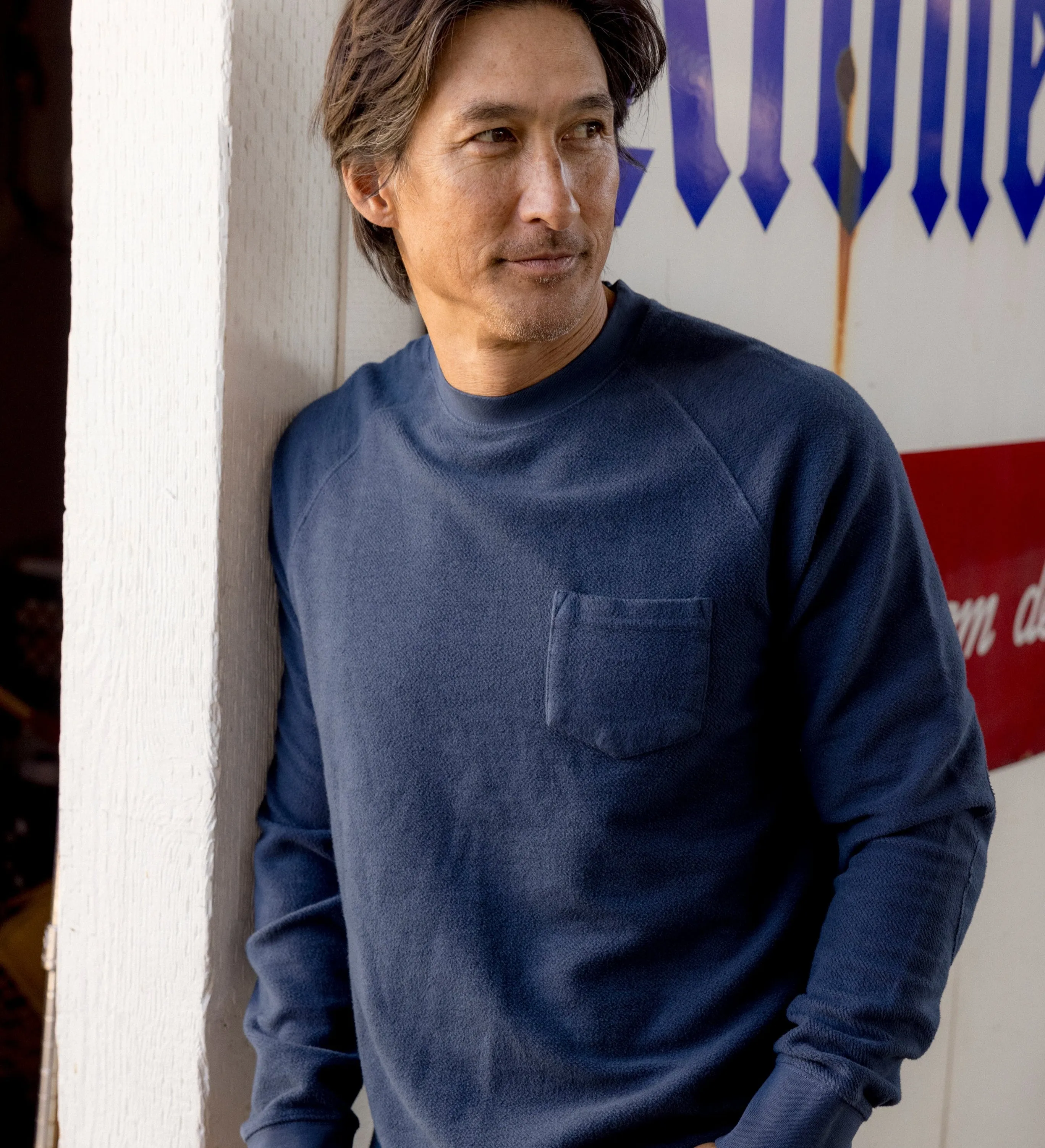 Dunlop Reverse Fleece Crew Neck - Dark Blue sold by Grayers product image thumbnail 2