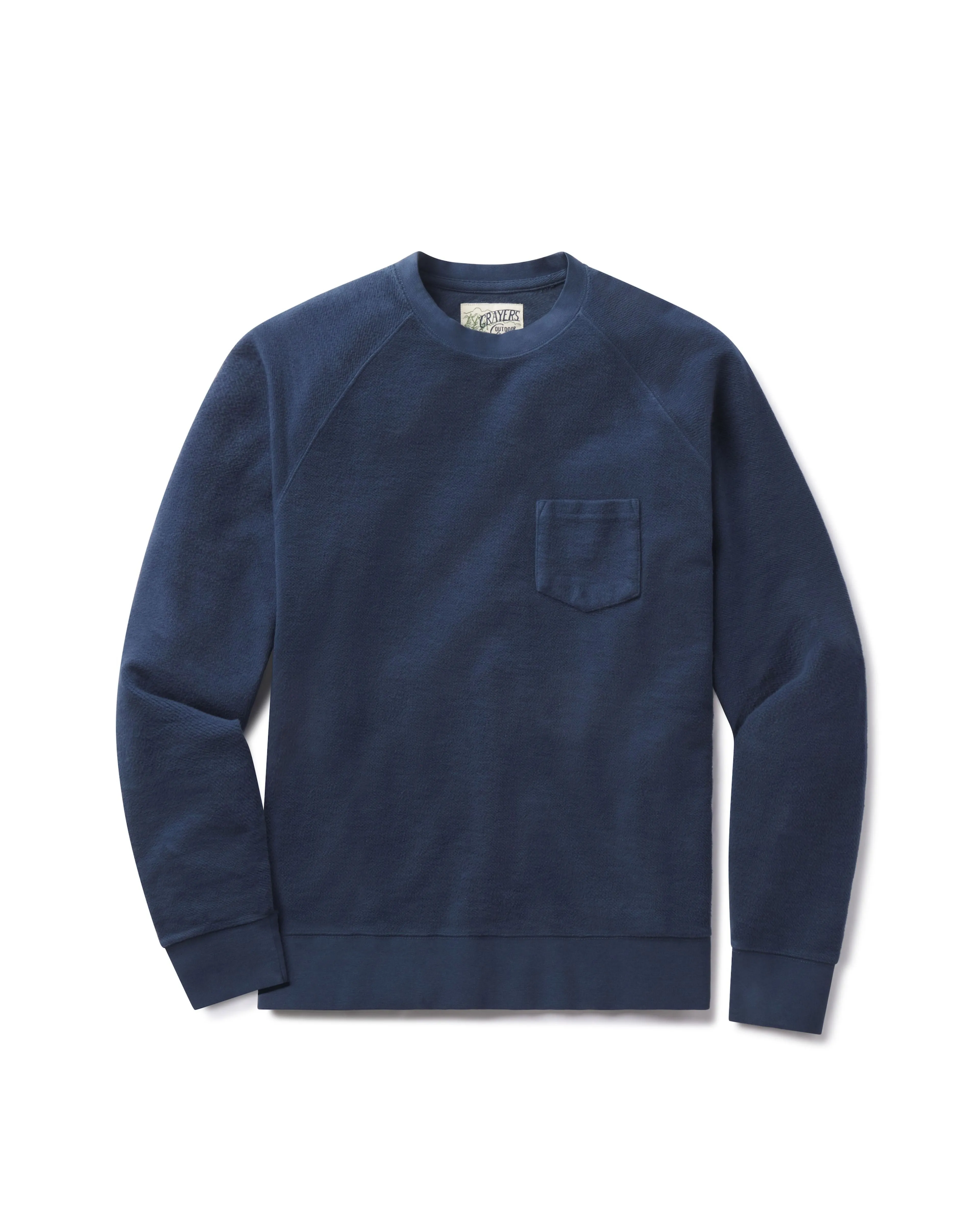 Dunlop Reverse Fleece Crew Neck - Dark Blue sold by Grayers