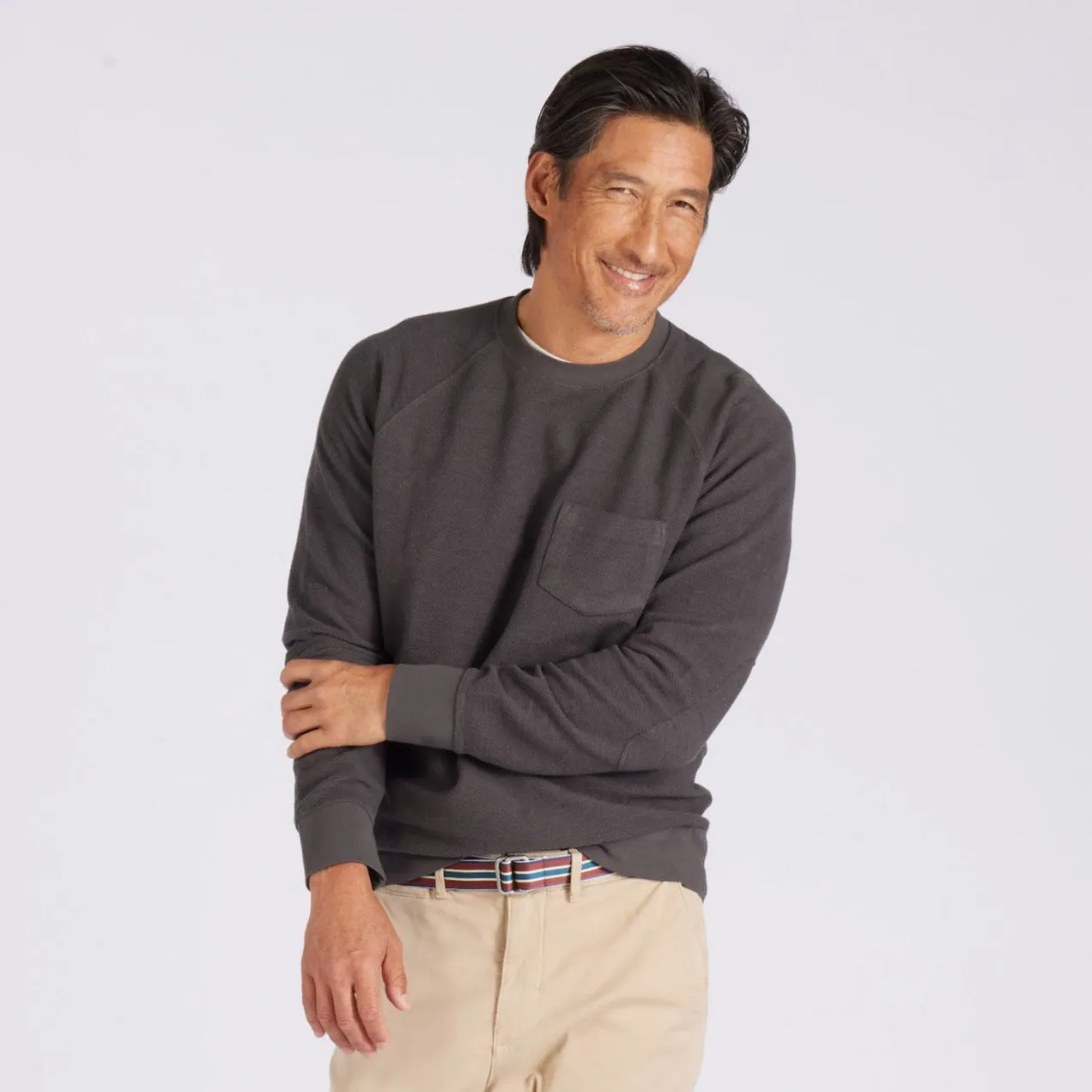 Dunlop Reverse Fleece Crew Neck - Beluga sold by Grayers product image thumbnail 3