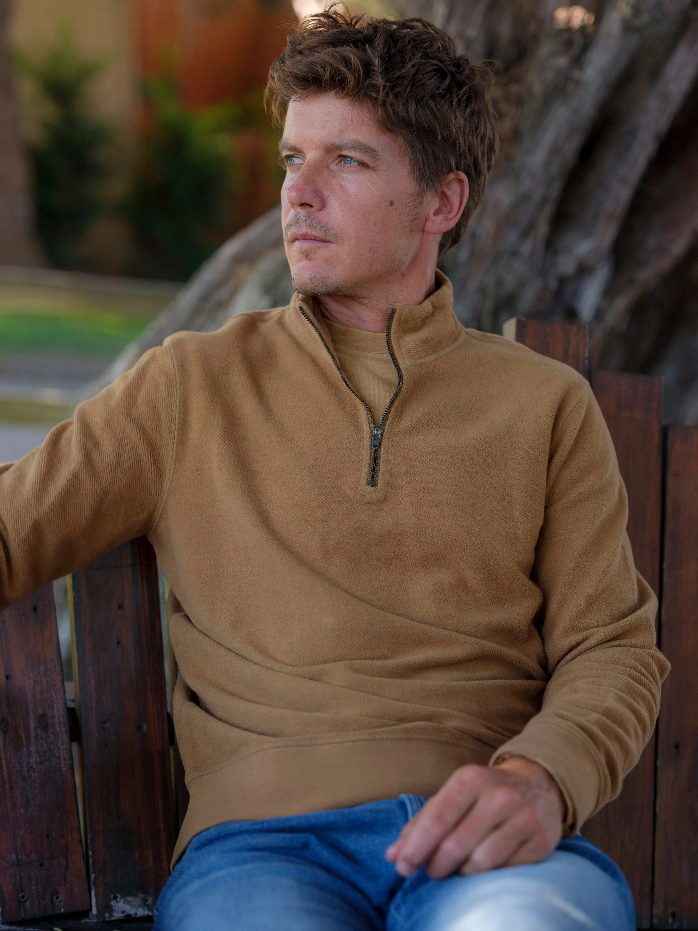 Dunlop Reverse 1/4 Zip - Tea Brown sold by Grayers product image thumbnail 2