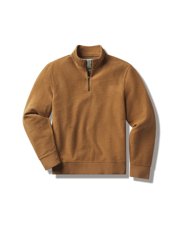 Dunlop Reverse 1/4 Zip - Tea Brown sold by Grayers