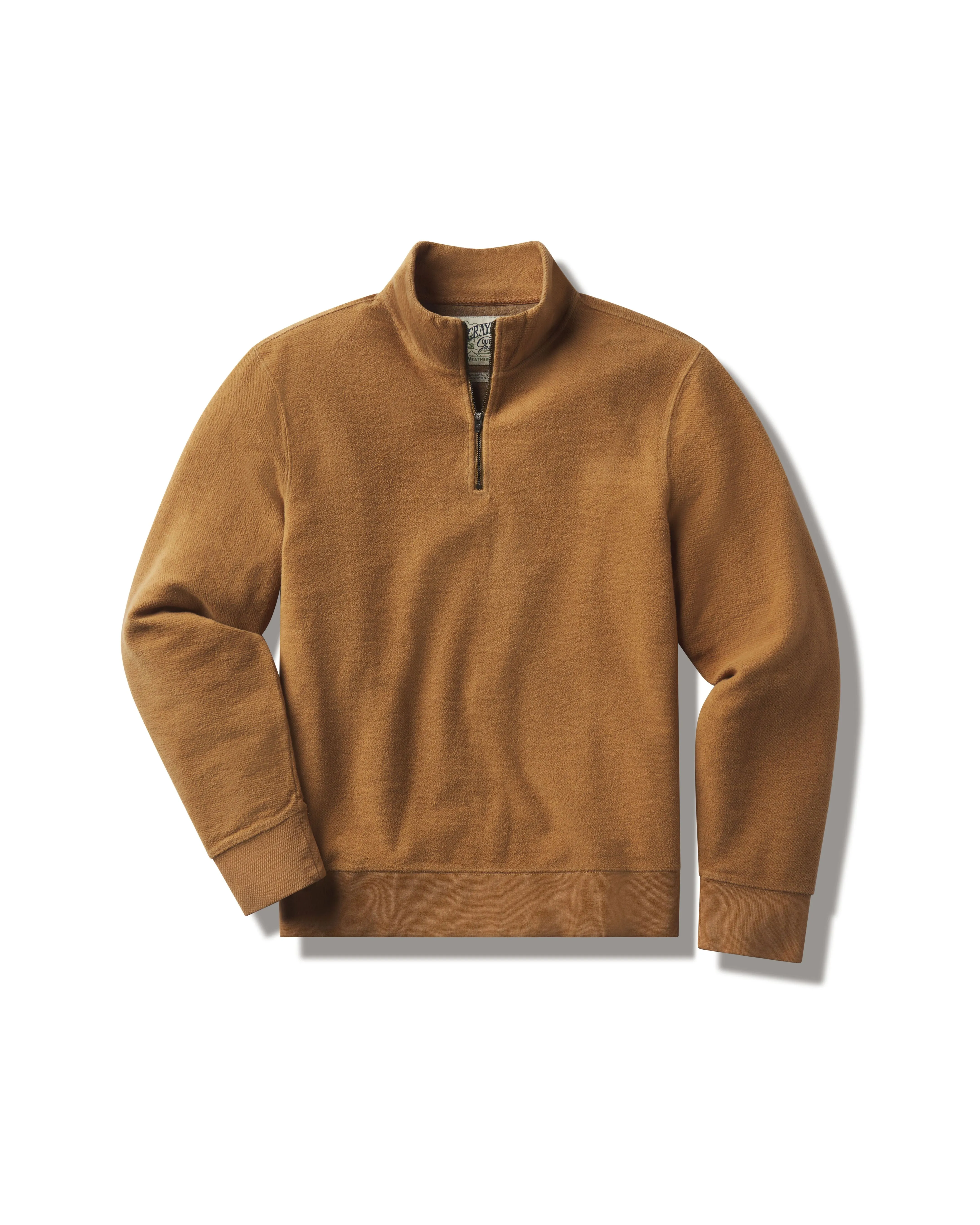 Dunlop Reverse 1/4 Zip - Tea Brown sold by Grayers