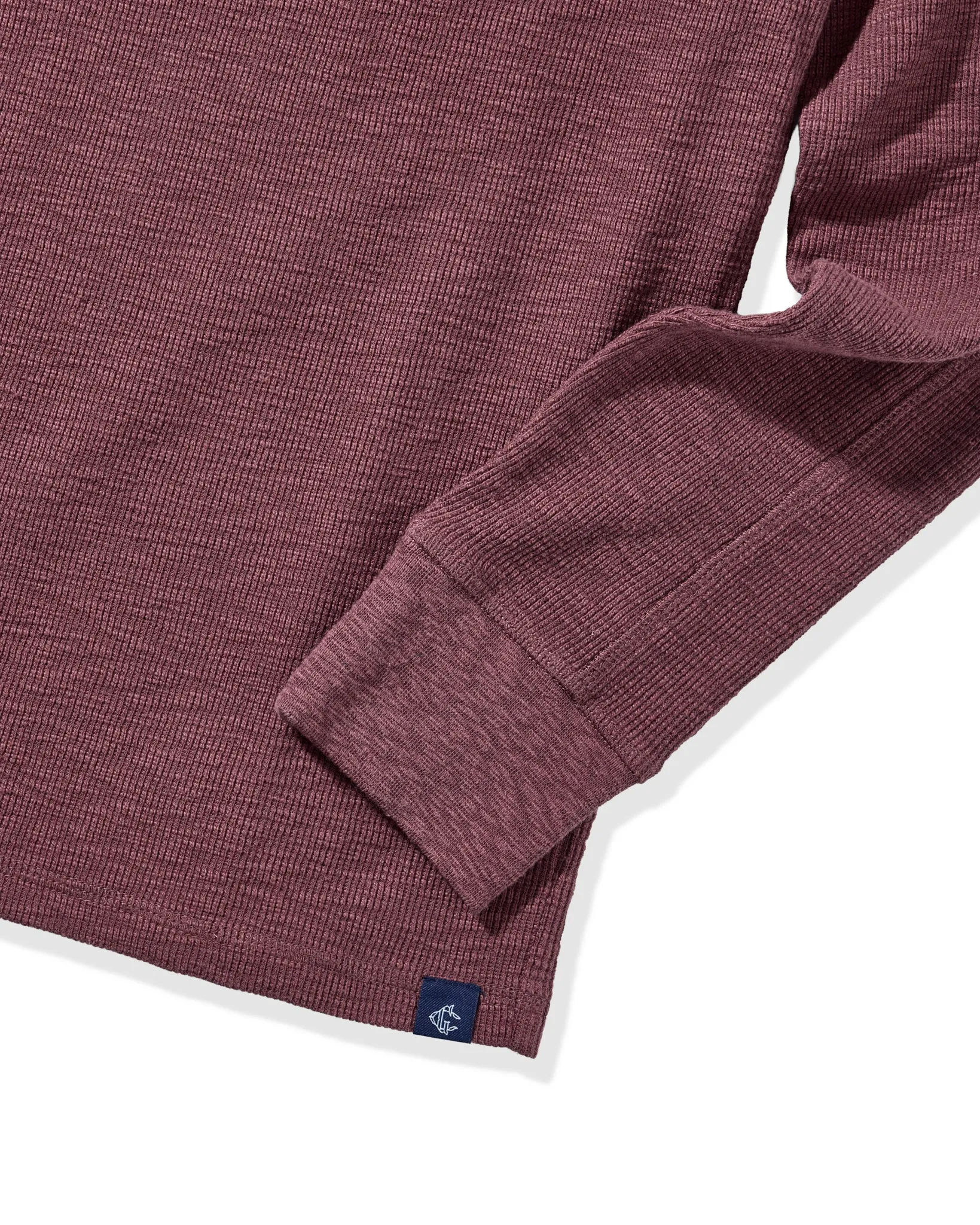Clint Long Sleeve Waffle Henley - Root Beer sold by Grayers product image thumbnail 3