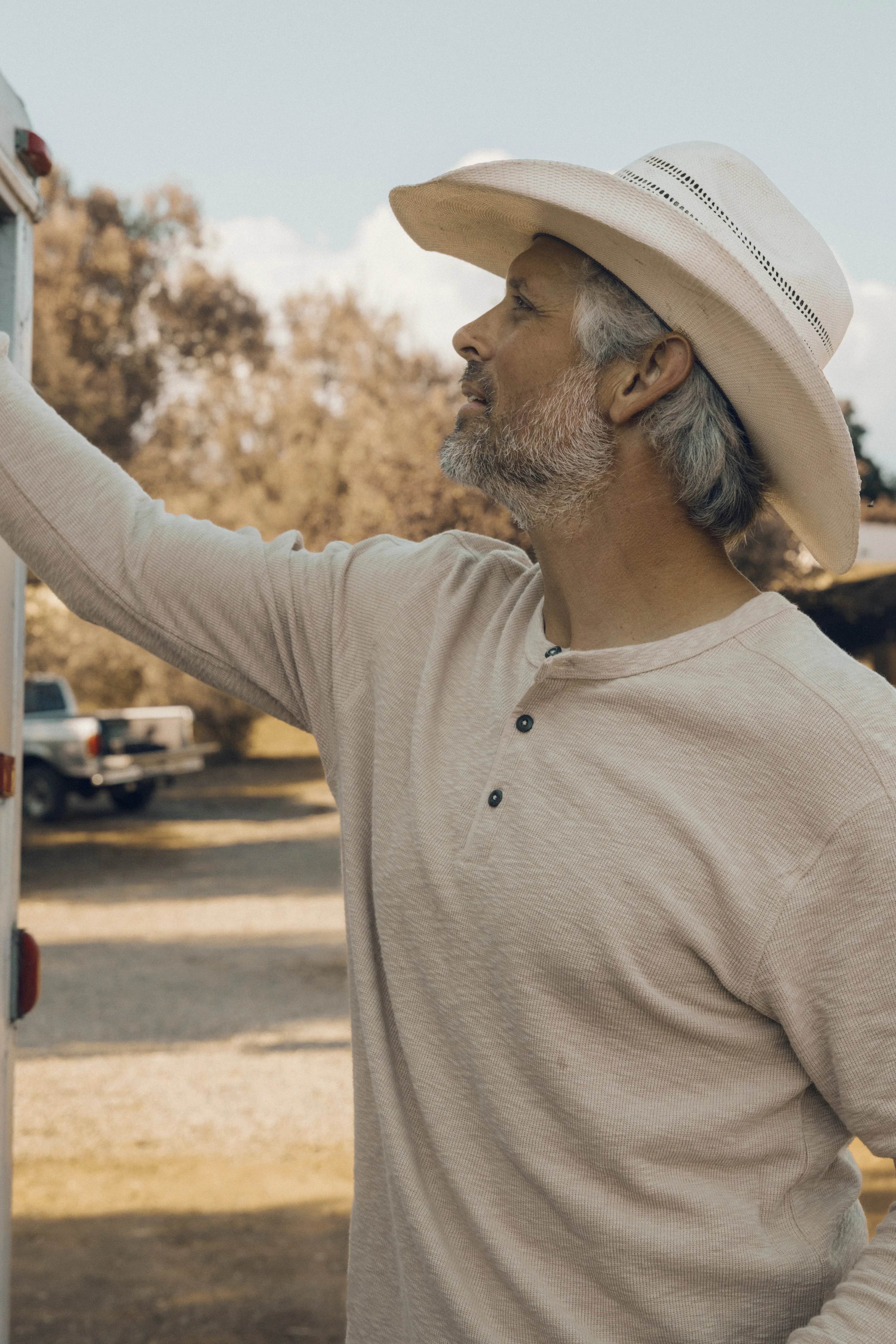 Clint Long Sleeve Waffle Henley - Dried Herb sold by Grayers product image thumbnail 2