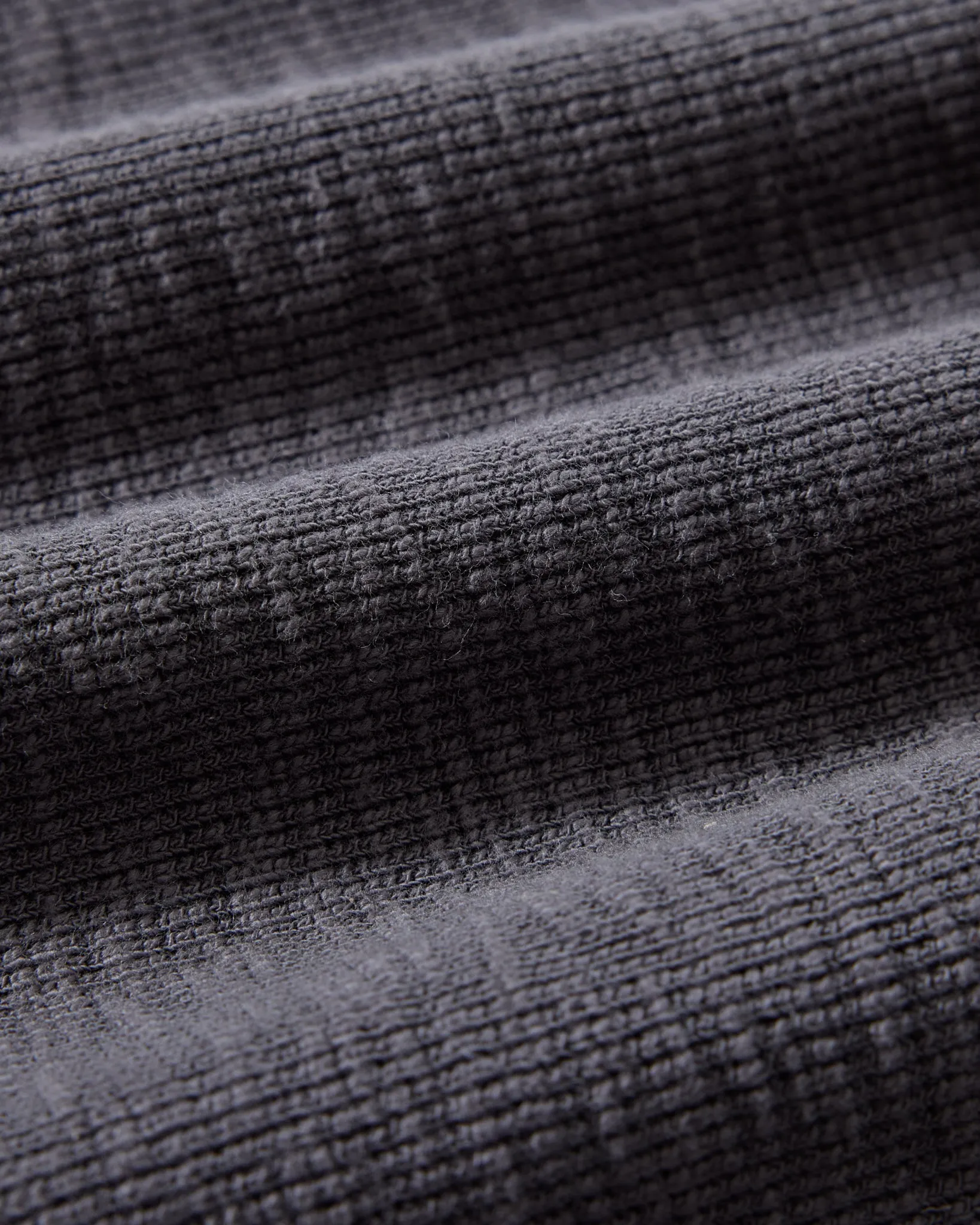 Clint Long Sleeve Waffle Henley - Charcoal sold by Grayers product image thumbnail 4