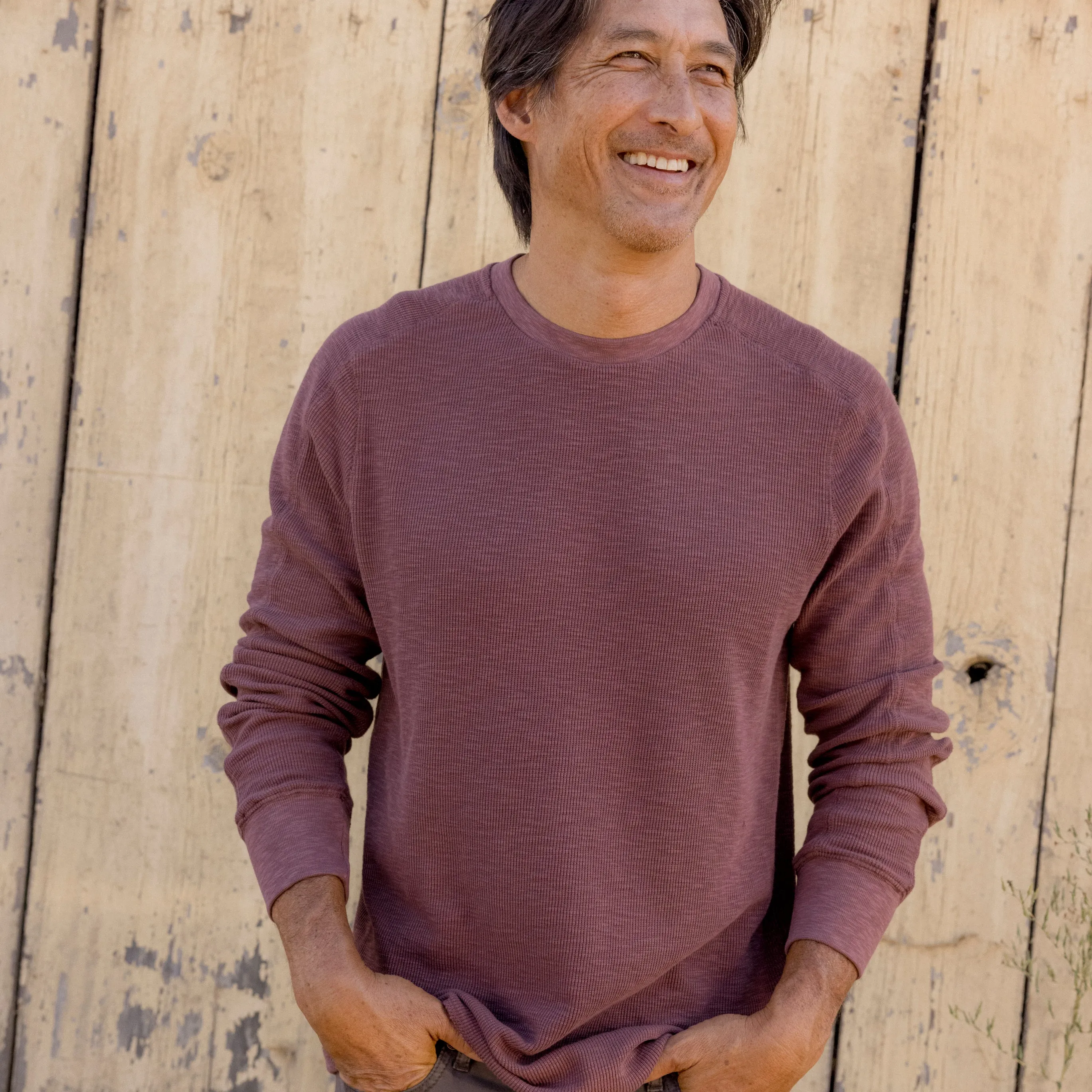 Clint Waffle Cotton Crew - Root Beer sold by Grayers product image thumbnail 2