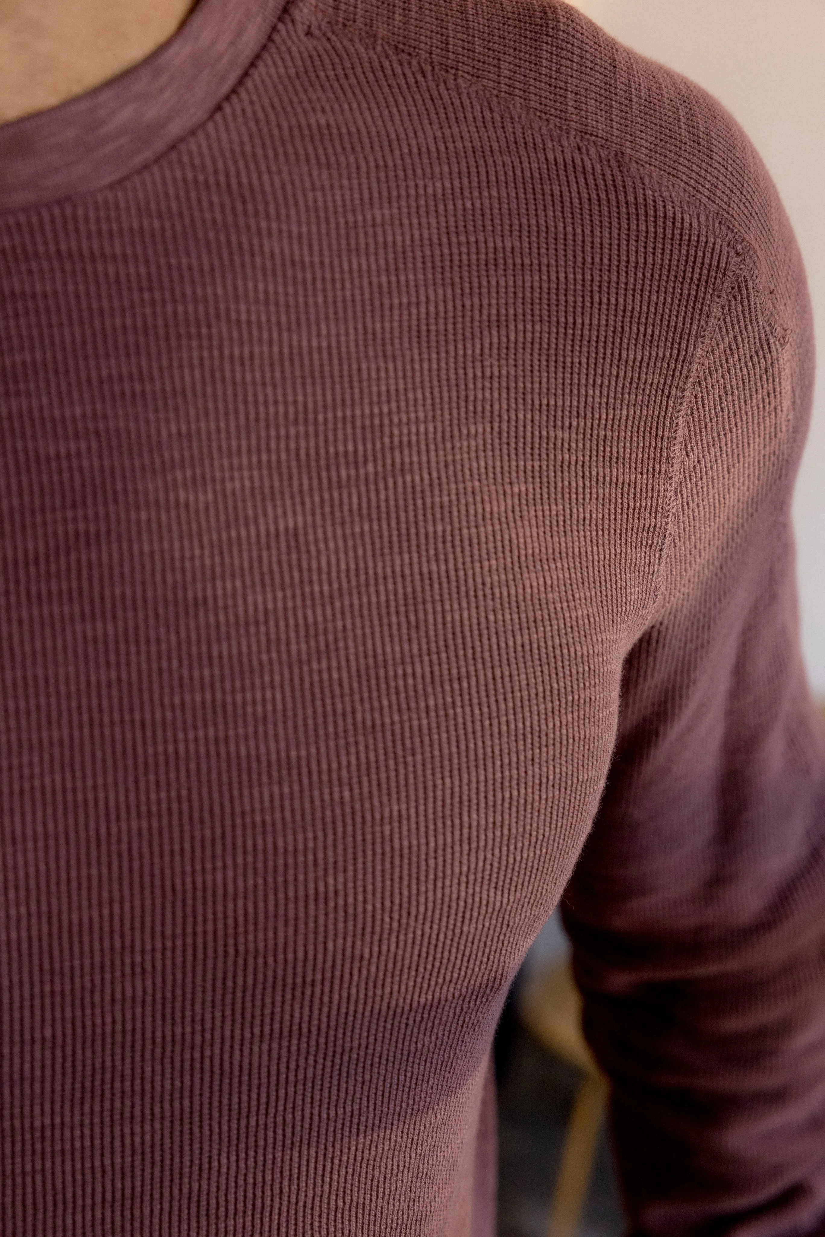 Clint Waffle Cotton Crew - Root Beer sold by Grayers product image thumbnail 4