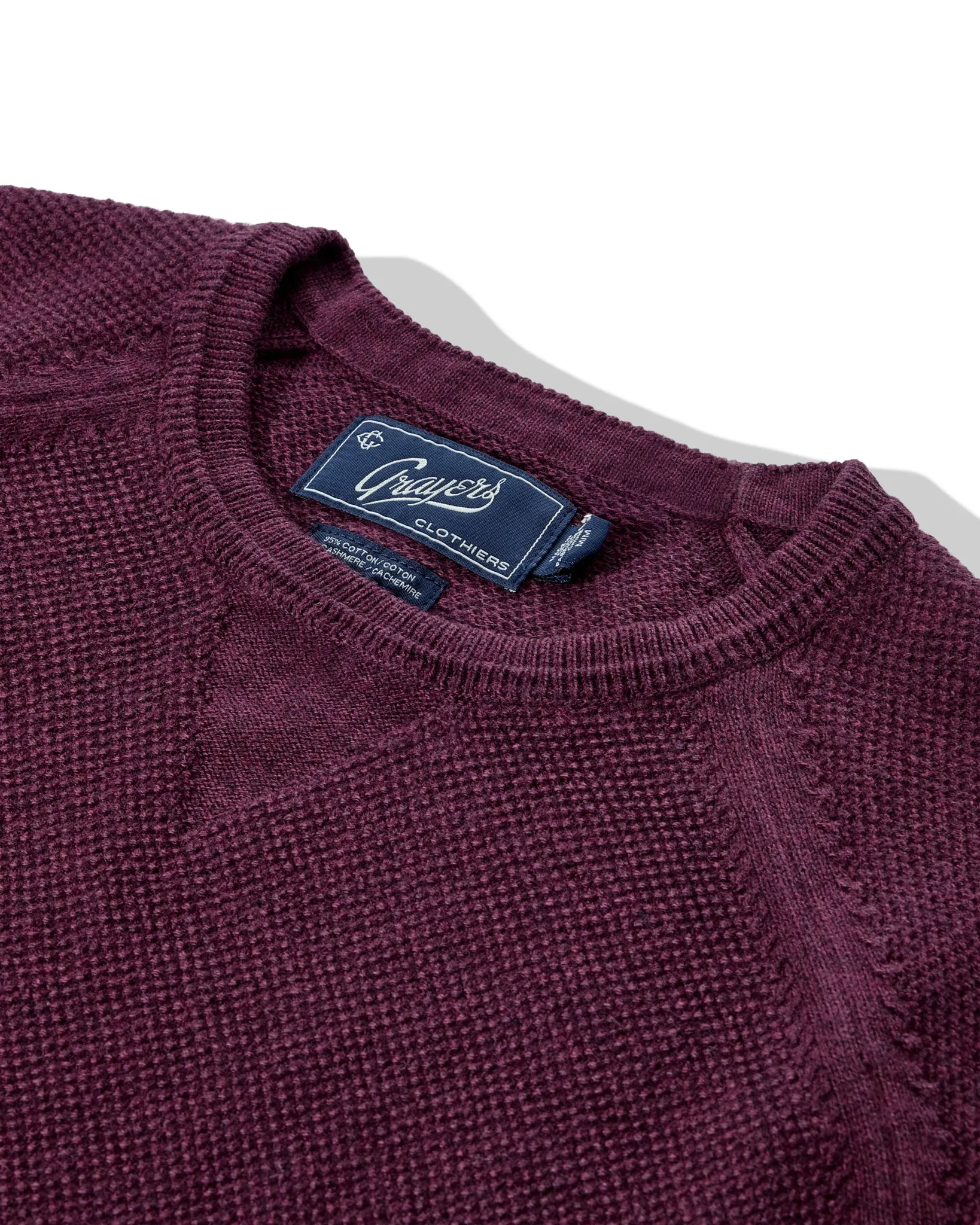 Ernest Cotton Cashmere Crew - Andorra sold by Grayers product image thumbnail 3