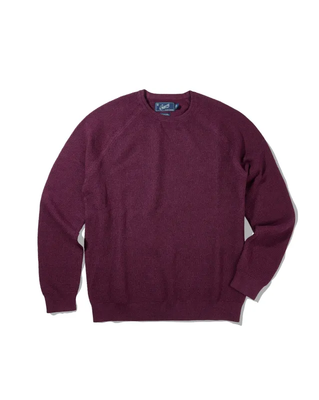 Ernest Cotton Cashmere Crew - Andorra sold by Grayers