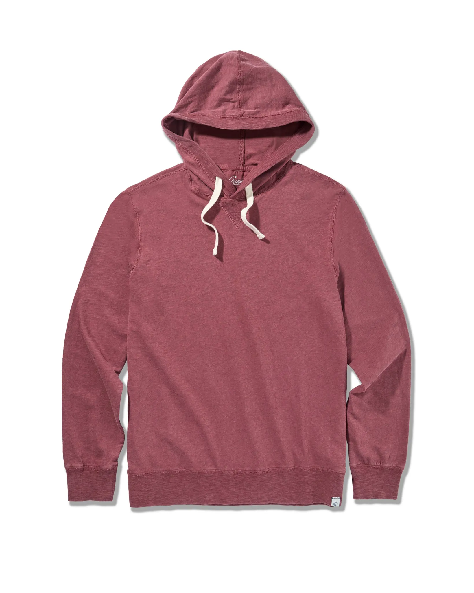 Hewitt Garment Dyed Hoodie - Brandy sold by Grayers