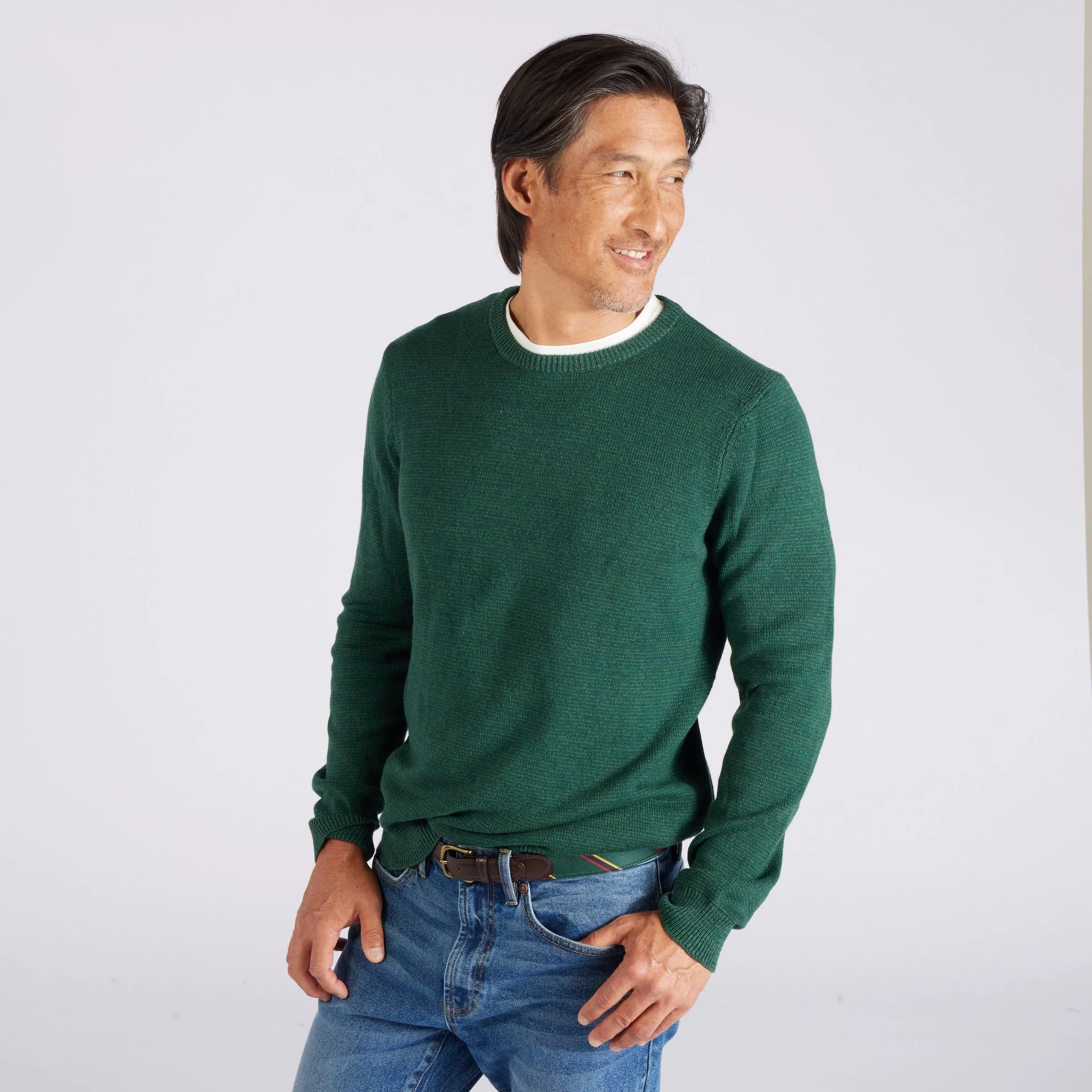 Collegiate Cotton Rich Crew - Forest * sold by Grayers product image thumbnail 4