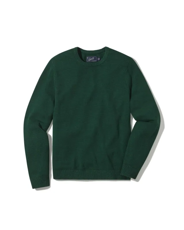 Collegiate Cotton Rich Crew - Forest * sold by Grayers