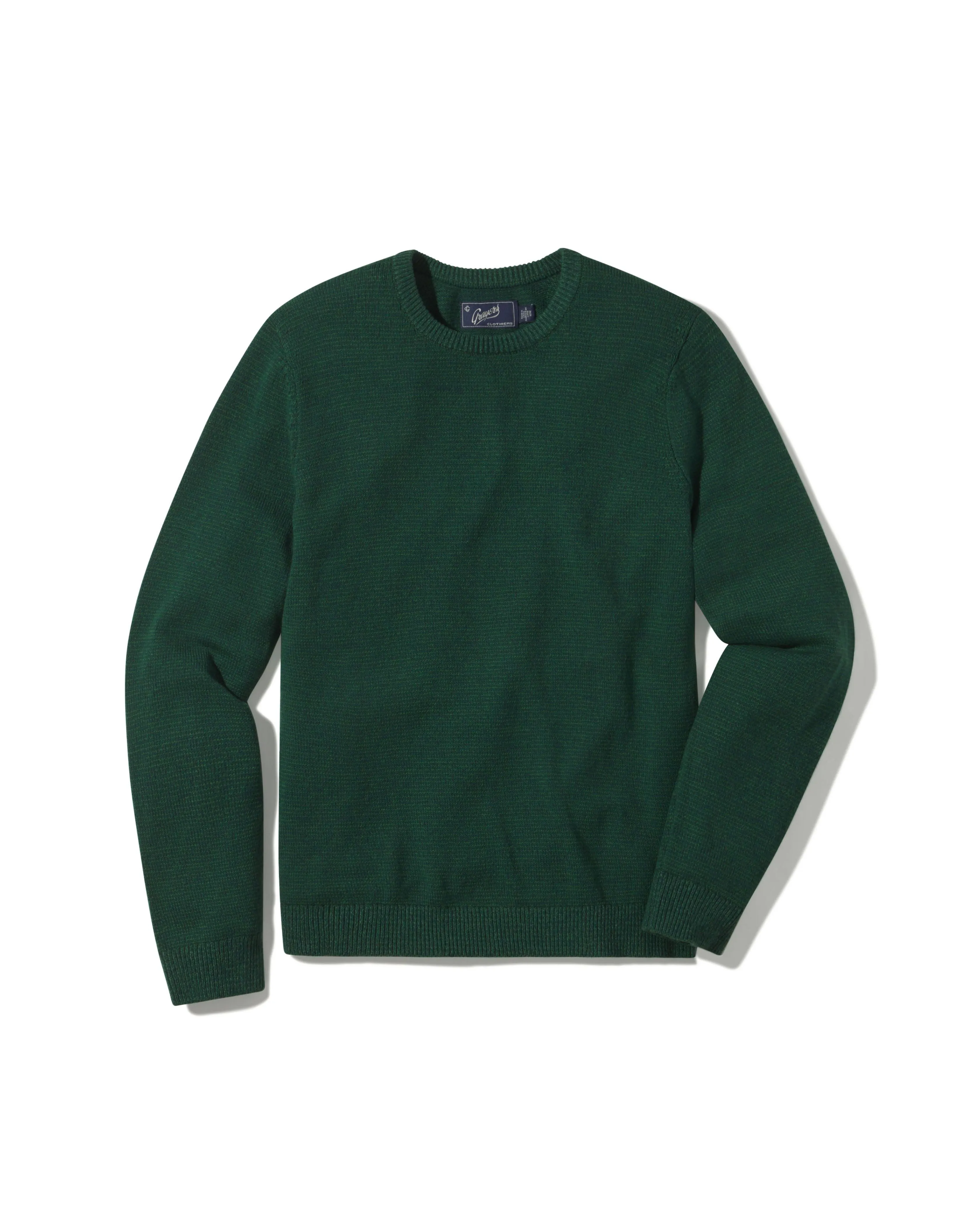 Collegiate Cotton Rich Crew - Forest * sold by Grayers