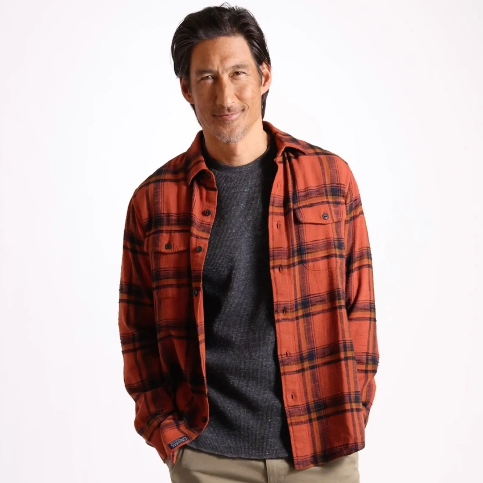 Vintage Slub Twill Shirt - Red Spice Black * sold by Grayers product image thumbnail 5