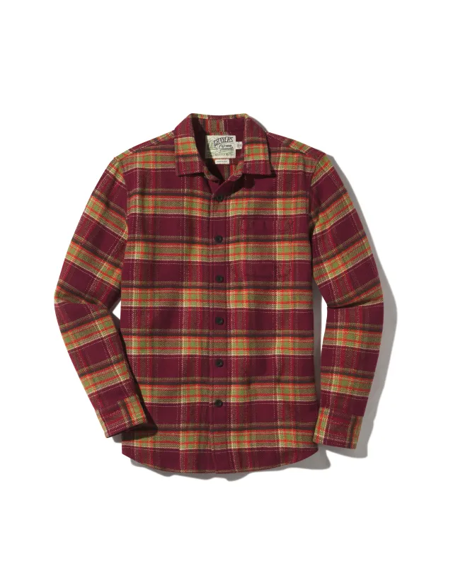 Adirondack Heritage Flannel - Burgundy Oil Green made by Grayers