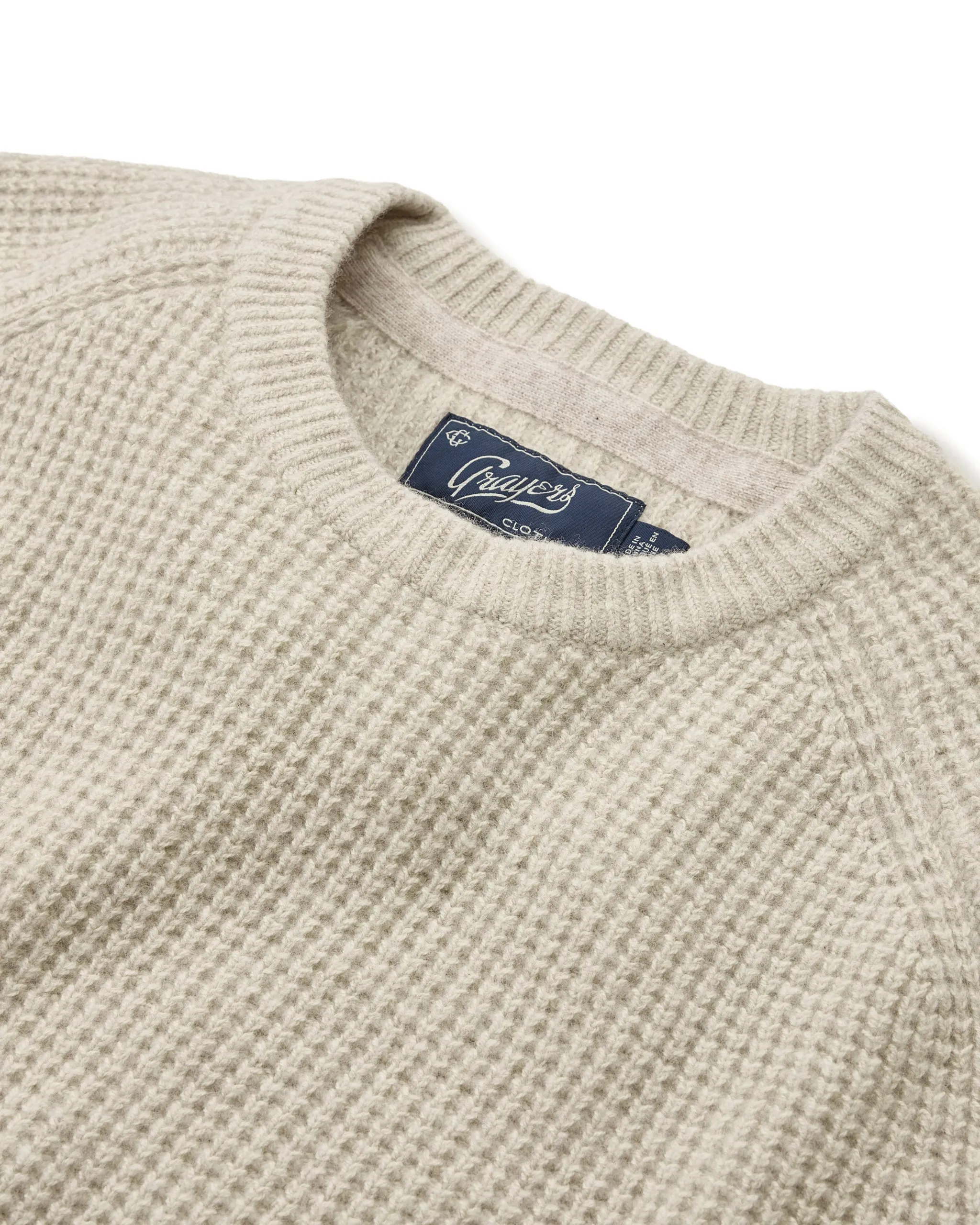 Marlow Raglan Crew - Almond sold by Grayers product image thumbnail 5