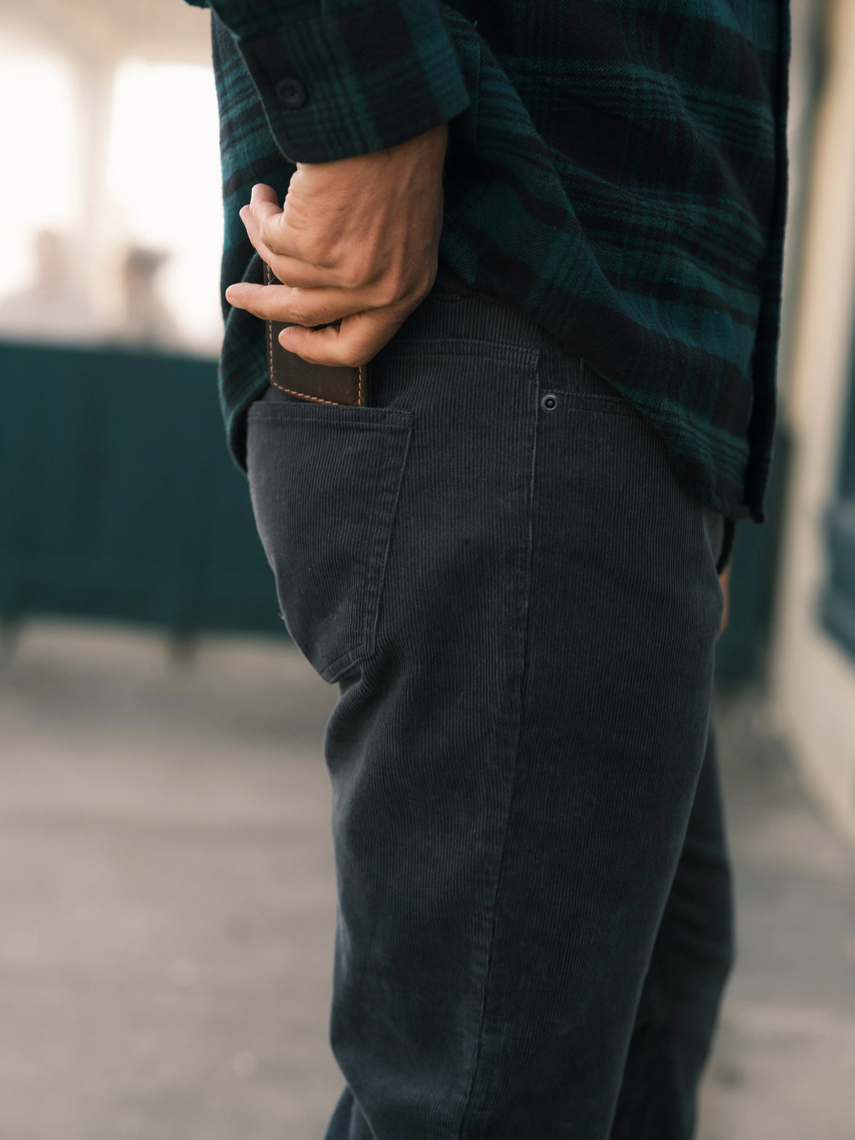 Burlington 5 Pocket Stretch Corduroy - Slate Gray sold by Grayers product image thumbnail 4