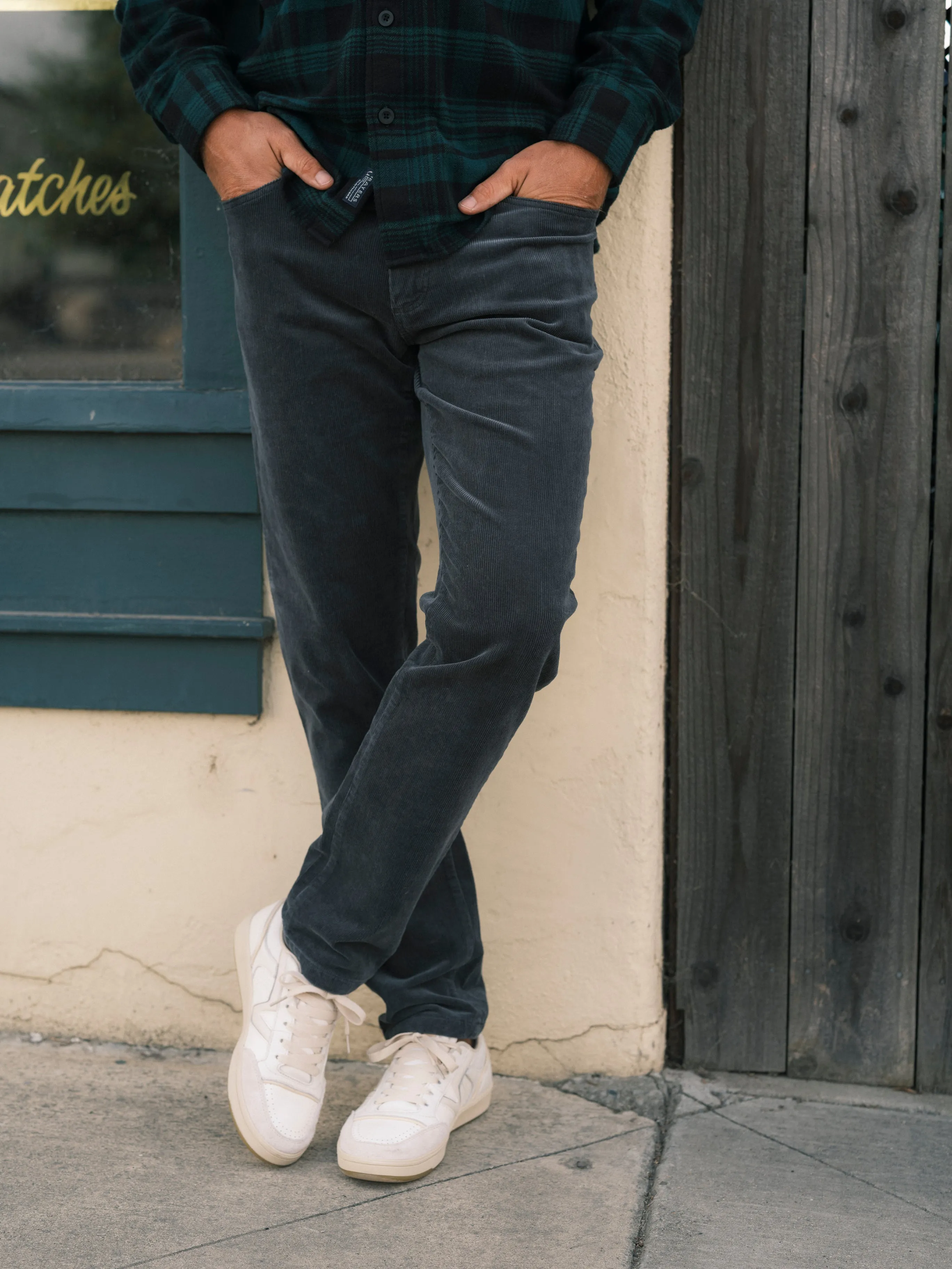 Burlington 5 Pocket Stretch Corduroy - Slate Gray sold by Grayers product image thumbnail 3