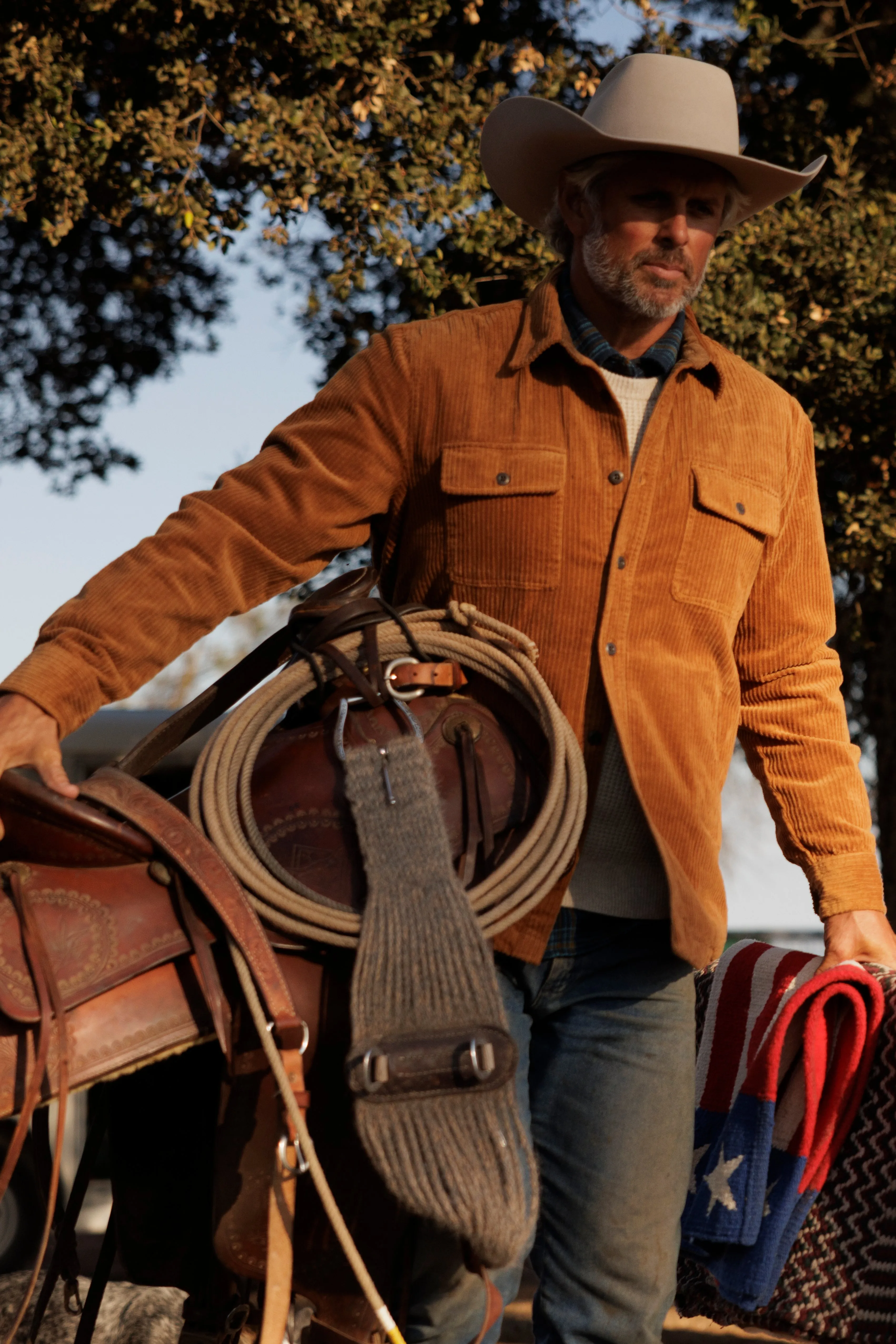 Catalina Rope Cord Shirt Jacket - Cognac sold by Grayers product image thumbnail 2