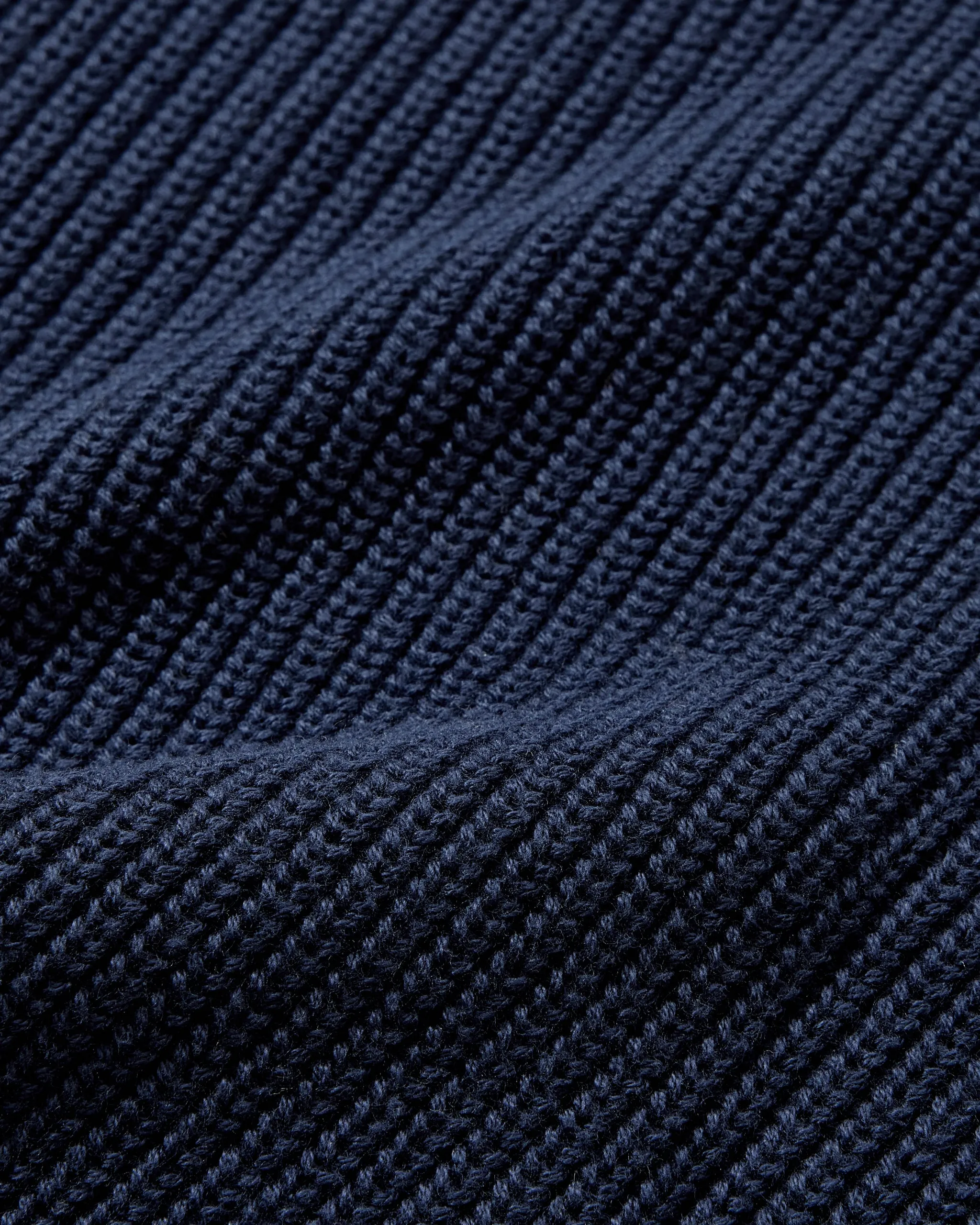 Shaker Stitch Cotton Crewneck Sweater - Navy sold by Grayers product image thumbnail 4