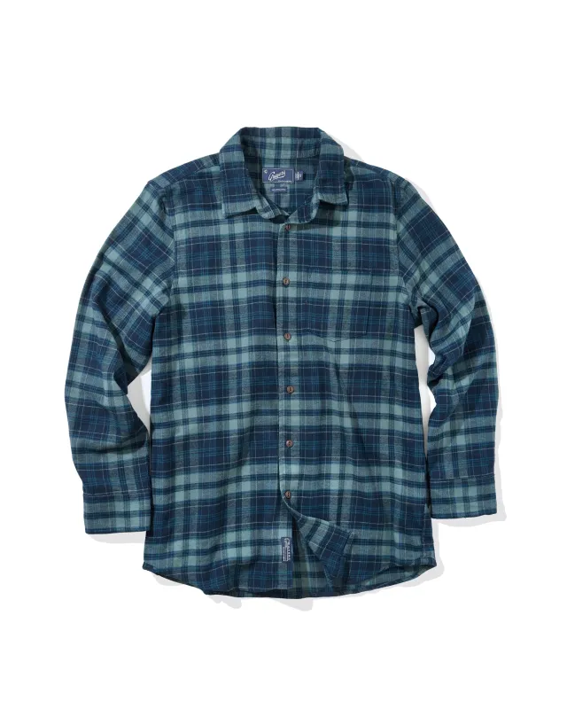 Shady Grove Stretch Flannel - Green Pine made by Grayers