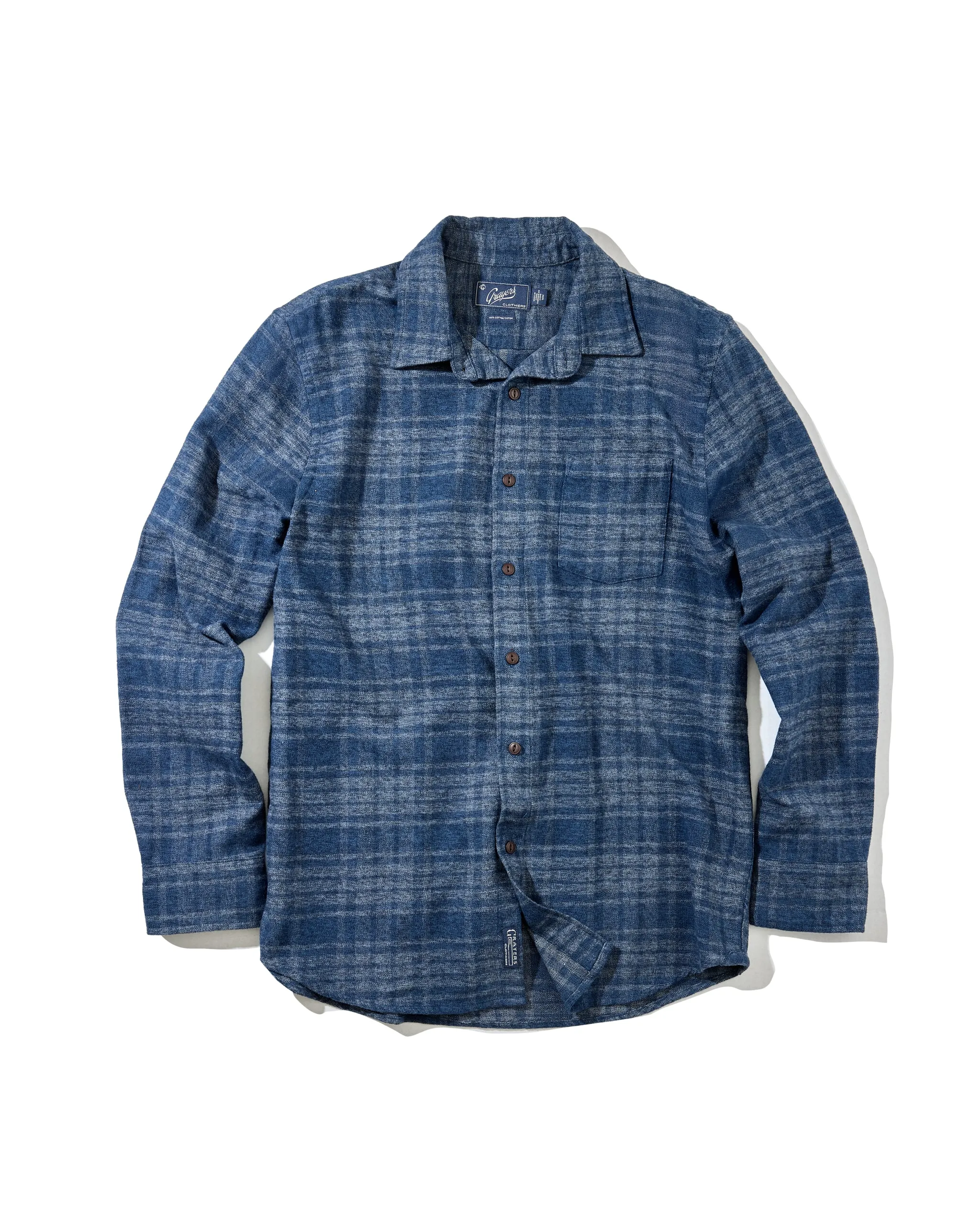 Jaspe Midweight Flannel - Blue Hues sold by Grayers