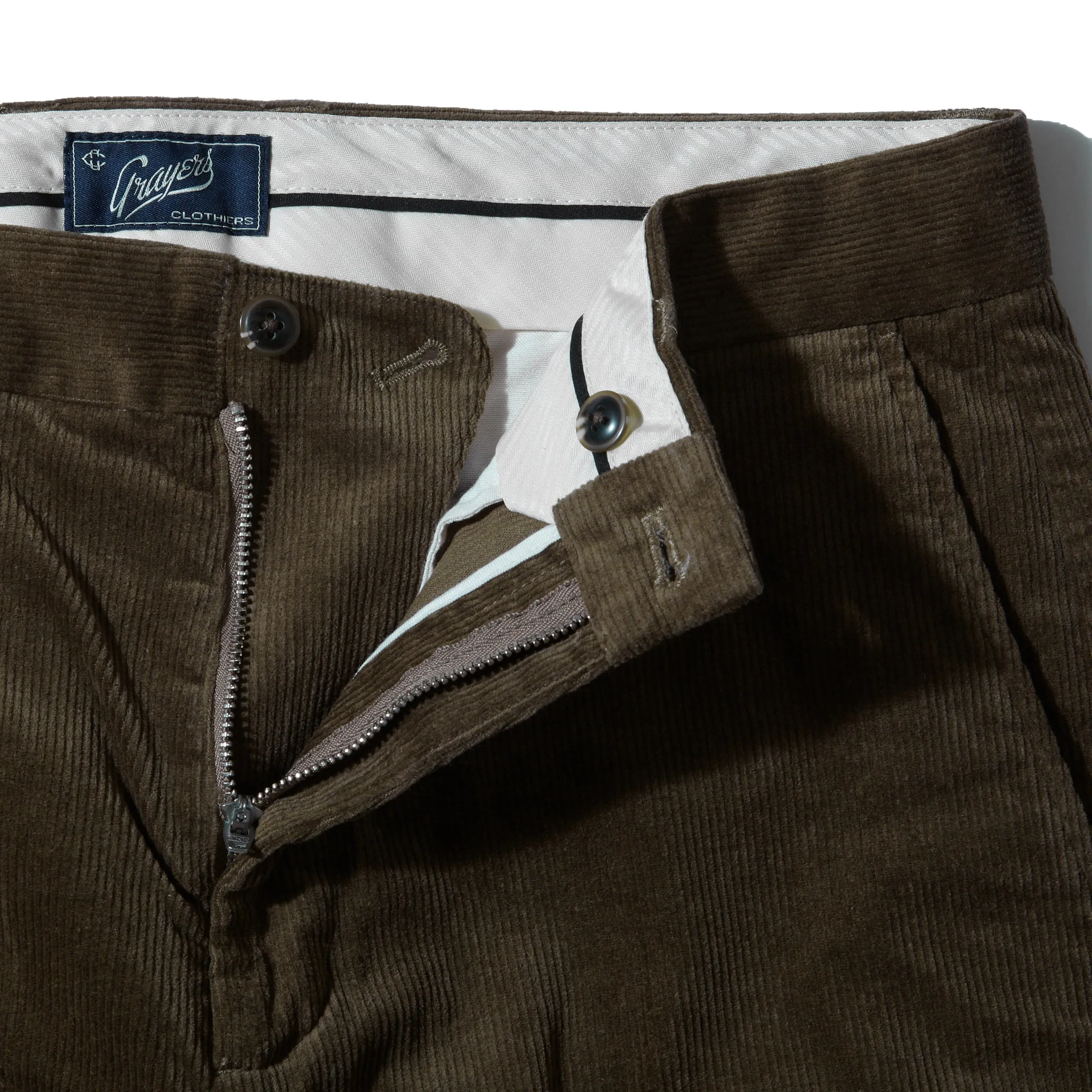 Corduroy Stretch Slim Fit Pants - Mushroom sold by Grayers product image thumbnail 2